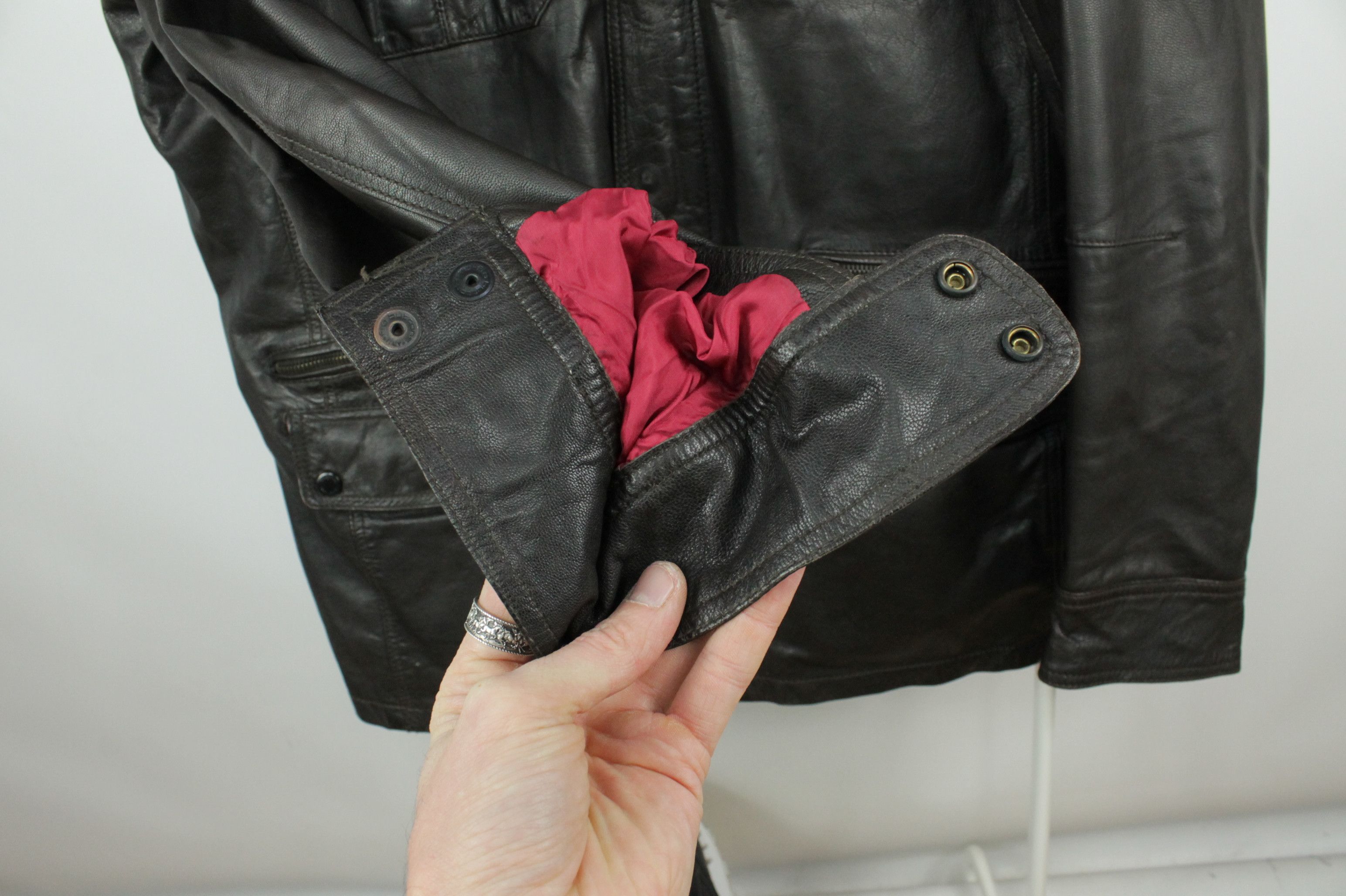 Strellson Strellson Fleetwood Brown Leather Multipocket Jacket Men's Size US XXL / EU 58 / 5 - 8 Thumbnail