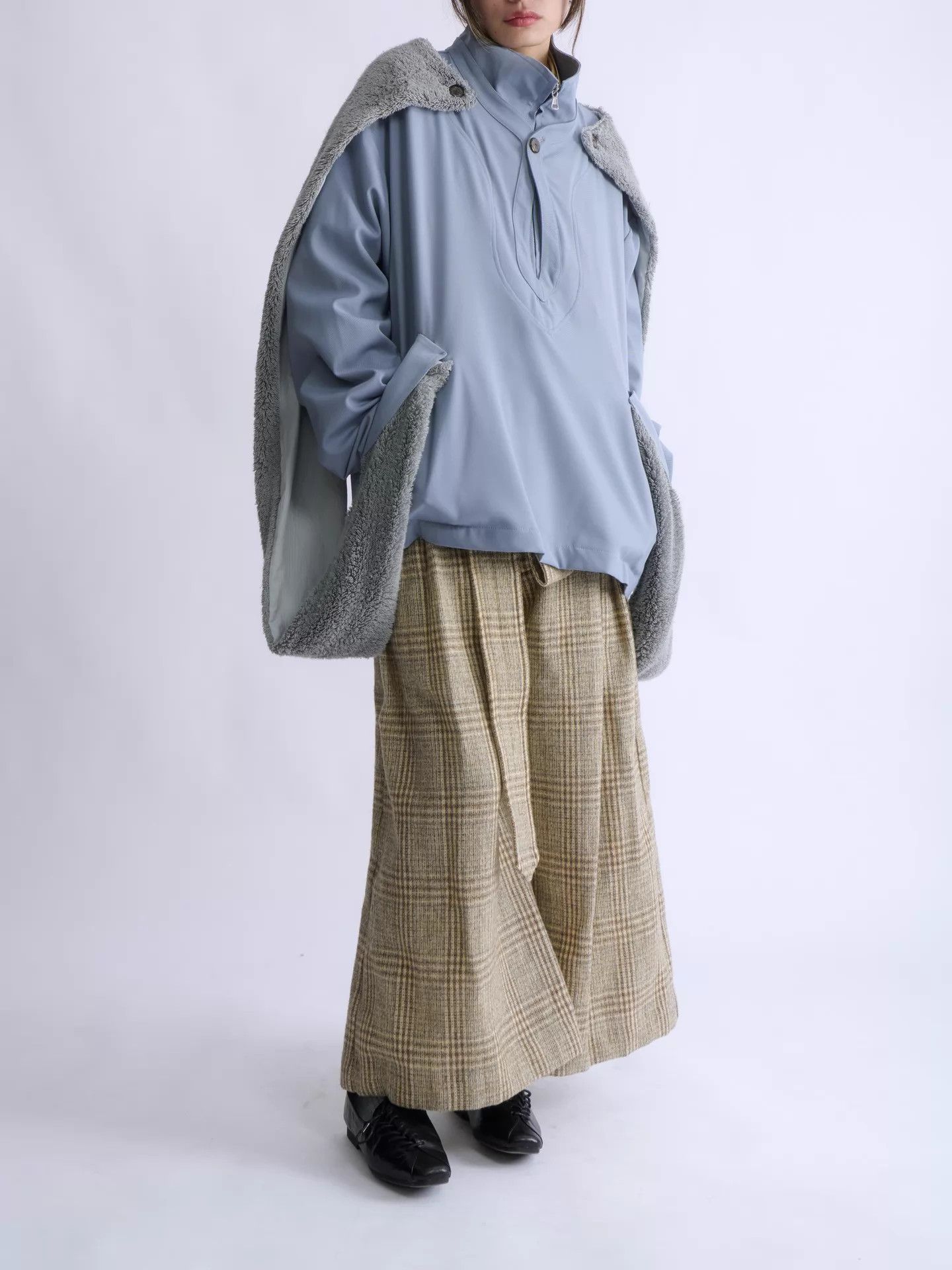 Kiko Kostadinov KIKO KOSTADINOV Men’s Asymmetric Slate Blue Panelled Coat Size US S / EU 44-46 / 1 - 5 Thumbnail