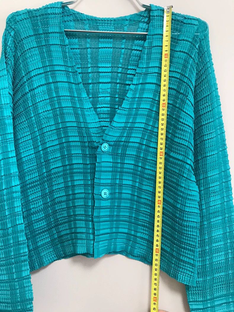 Issey Miyake Issey Miyake Green cardigan jacket Size M / US 6-8 / IT 42-44 - 4 Thumbnail