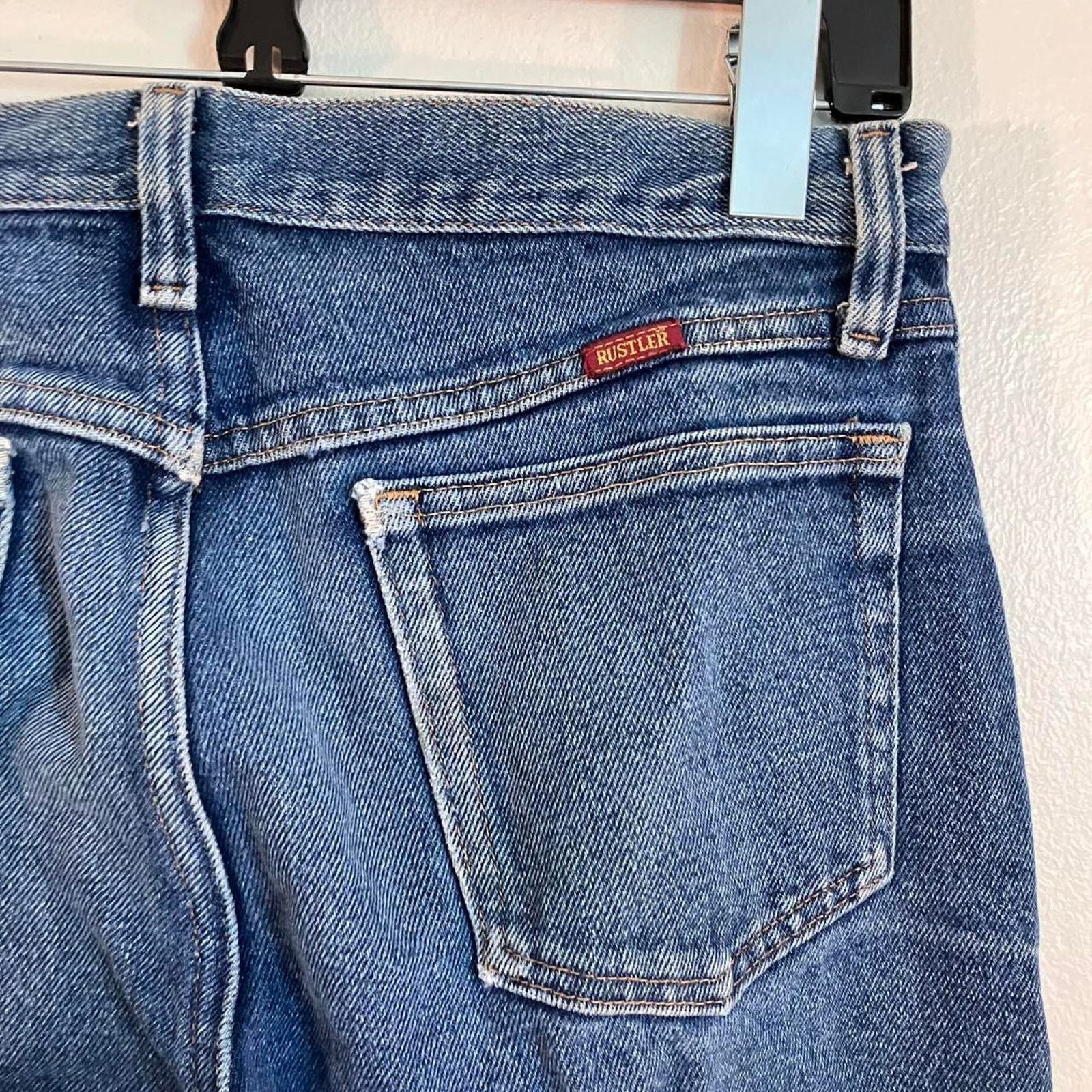 Rustler × Vintage Vintage Y2K Rustler Faded Denim Blue Jeans Western Cowboy Size US 31 - 4 Thumbnail