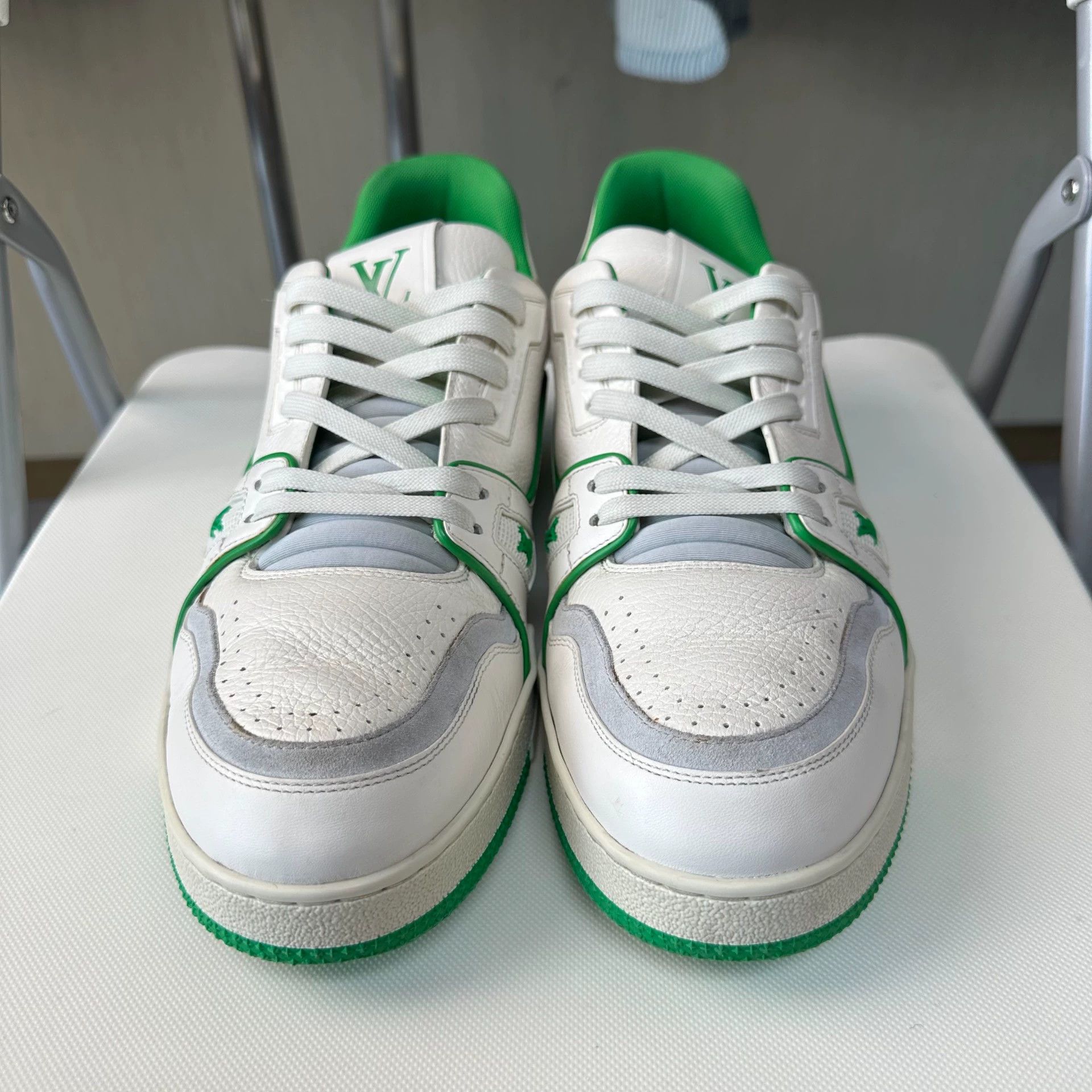 Louis Vuitton LOUIS VUITTON Trainer Low Top Lace-Up M Green EU 42.5 Size US 9.5 / EU 42-43 - 2 Thumbnail