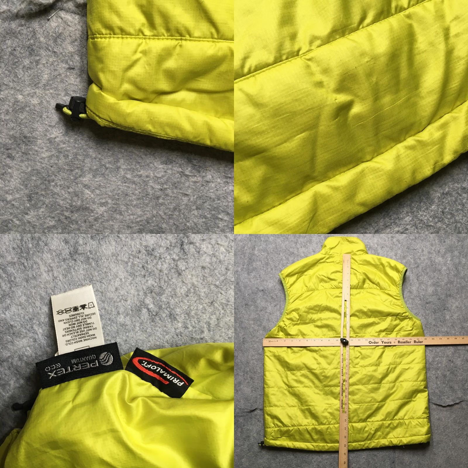 Vintage REI Vest Mens M Lime Green Insulated Pertex Quantum ECO PrimaLoft Puffer Quilted Zip Casual Travel Hiking Walking Yellow Mens Vest Size US M / EU 48-50 / 2 - 8 Thumbnail