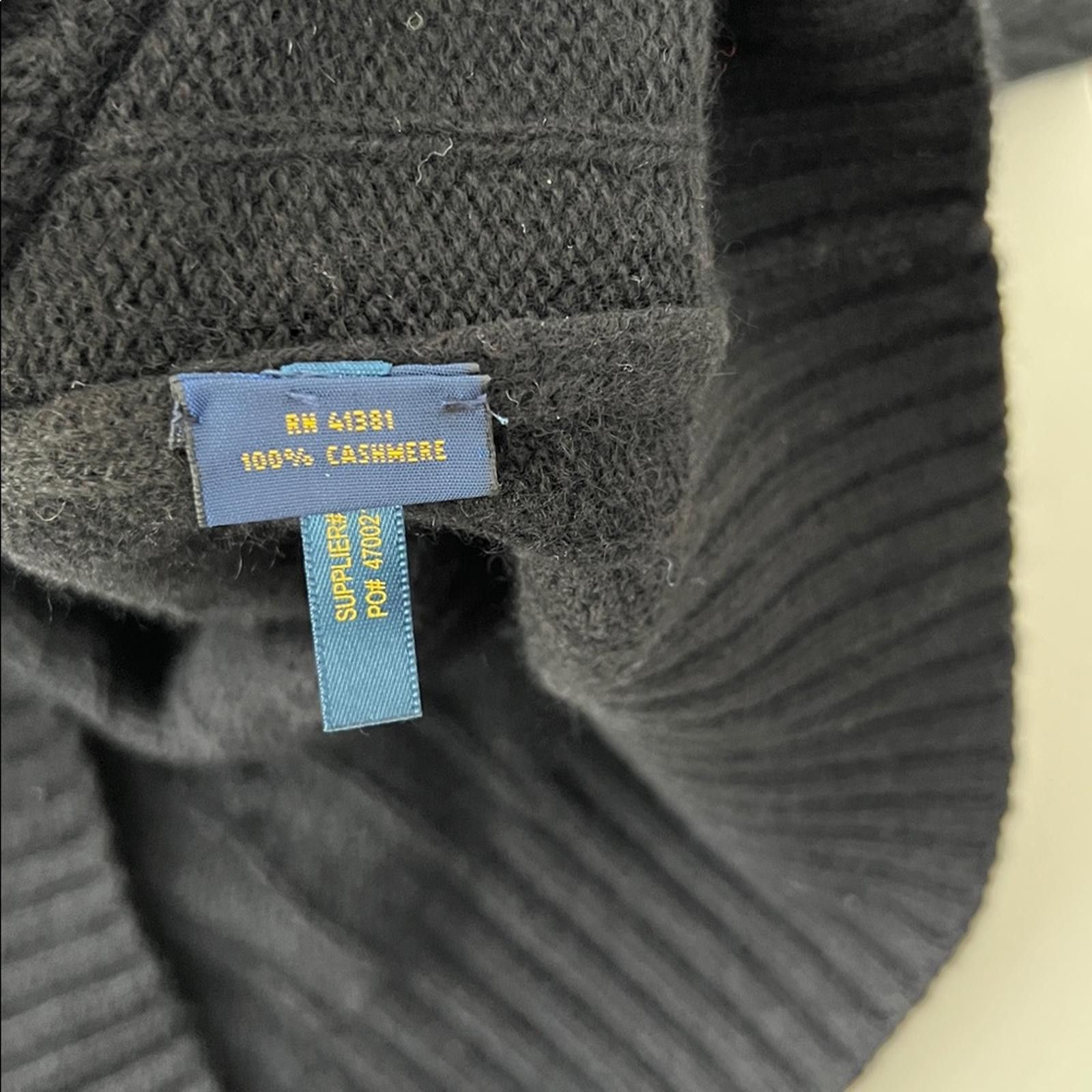 Polo Ralph Lauren Vintage Polo Ralph Lauren Black Cashmere Knit Sweater XL Size US XL / EU 56 / 4 - 10 Thumbnail