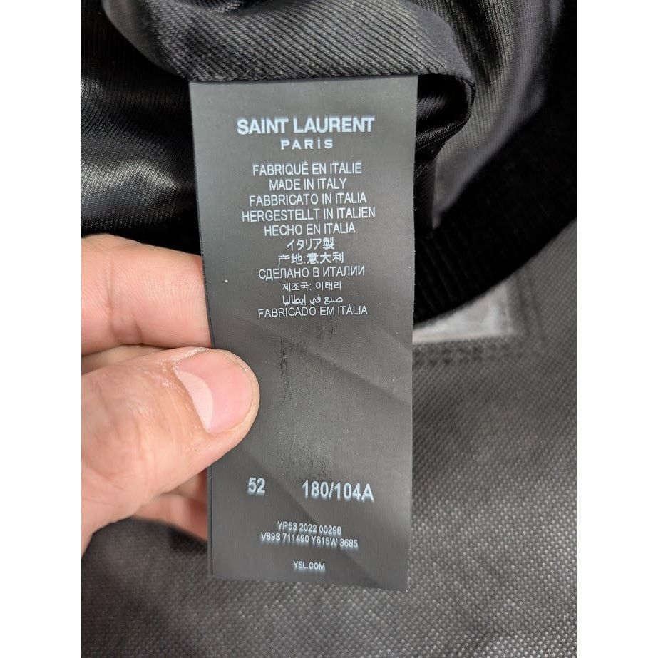 Saint Laurent Paris o1rshd1 Teddy College Cotton Jacket in Green Emerald Size US L / EU 52-54 / 3 - 16 Thumbnail