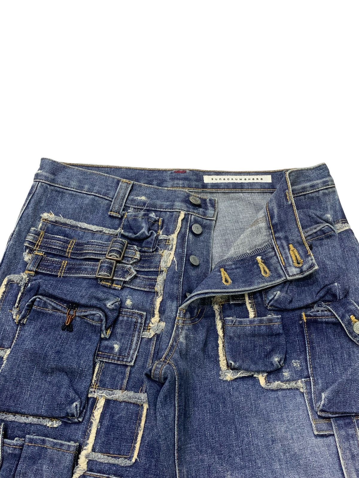 Issey Miyake Sunaokuwahara Issey Miyake MultiPocket Deconstructed Jeans Size US 30 / EU 46 - 16 Thumbnail