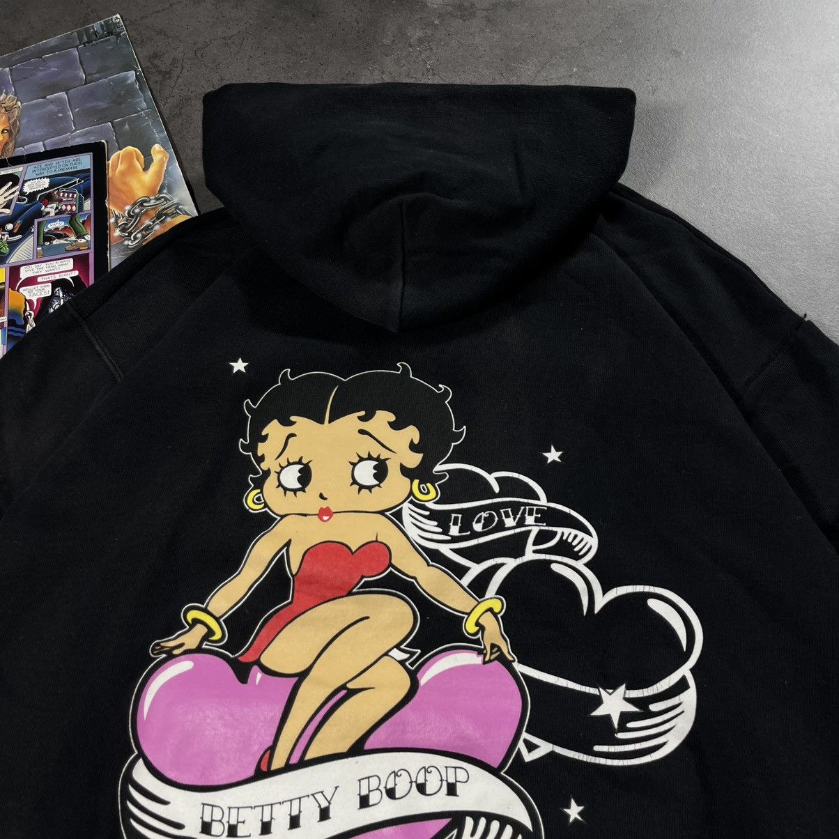 Cartoon Network Vintage 00s Betty Boop Big Logo Boxy Hoodie Sweatshirt Size US L / EU 52-54 / 3 - 3 Thumbnail