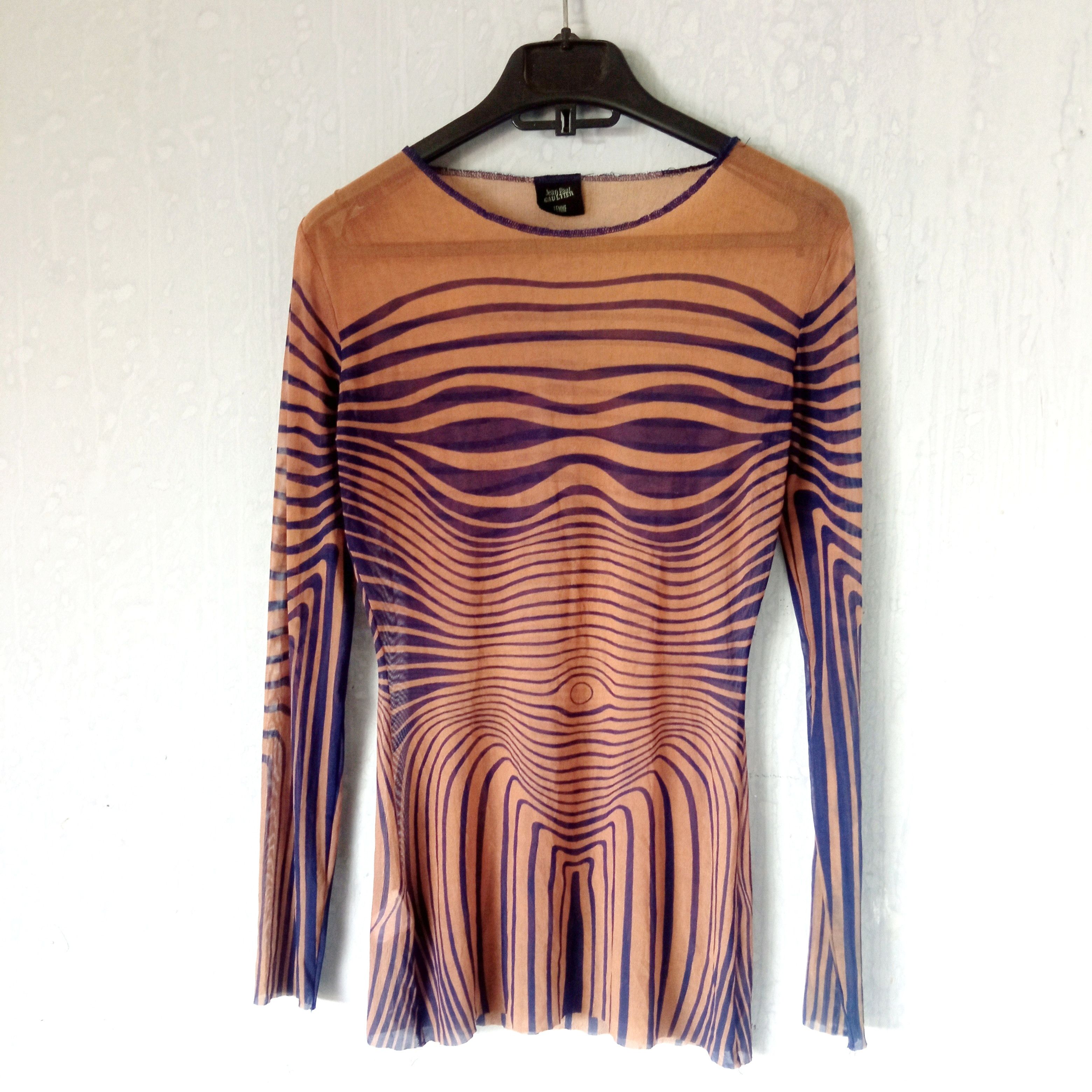 Vintage Jean Paul Gaultier SS96 Trompe Loeil Cyberbaba Mesh