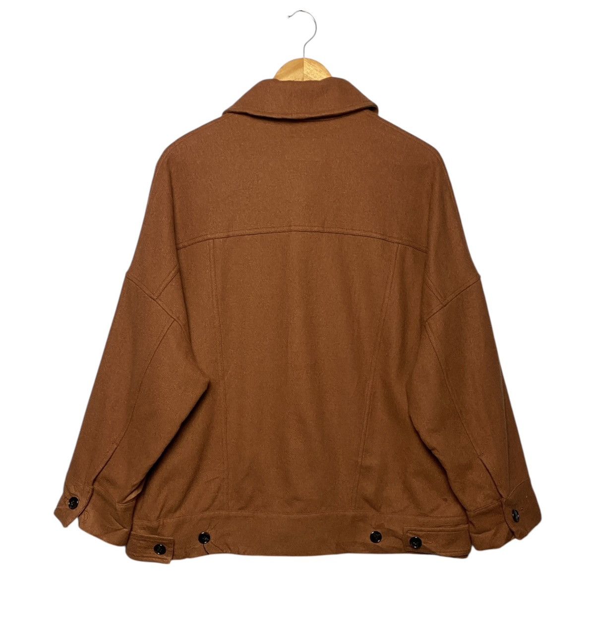 Issey Miyake Zucca by Issey Miyake Brown Button Wool Jacket Size US L / EU 52-54 / 3 - 3 Thumbnail