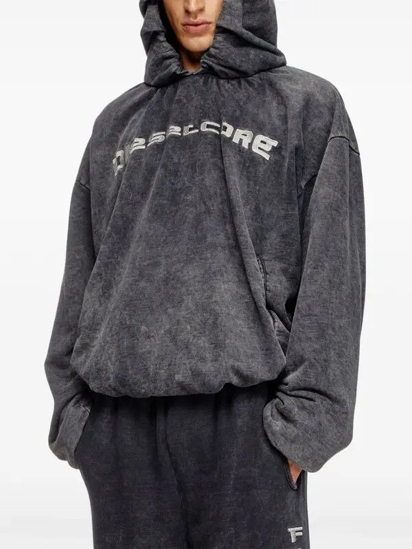 Diesel o1mle0426 S-Fishy Sweatshirt Hoodies in Gray Size US M / EU 48-50 / 2 - 2 Thumbnail