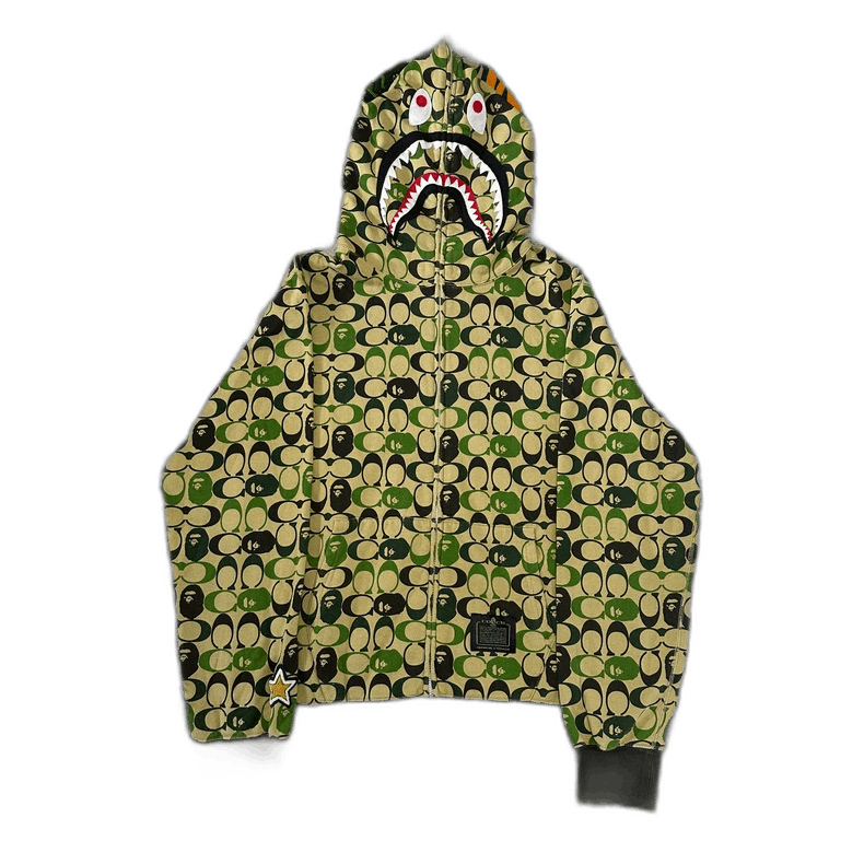 Bape Bape Collaboration Camouflage Shark Hoodie Size US XL / EU 56 / 4 - 1 Thumbnail