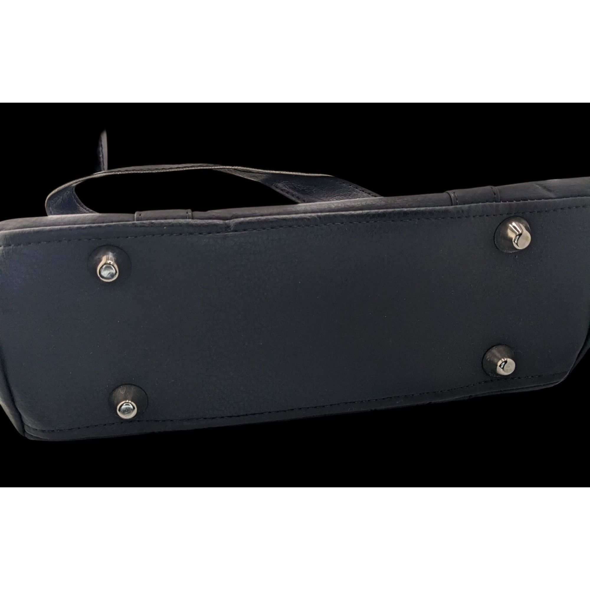 Other Hold Fast Handmade Gothic Black Faux Leather Handbag With Si Size ONE SIZE - 5 Thumbnail