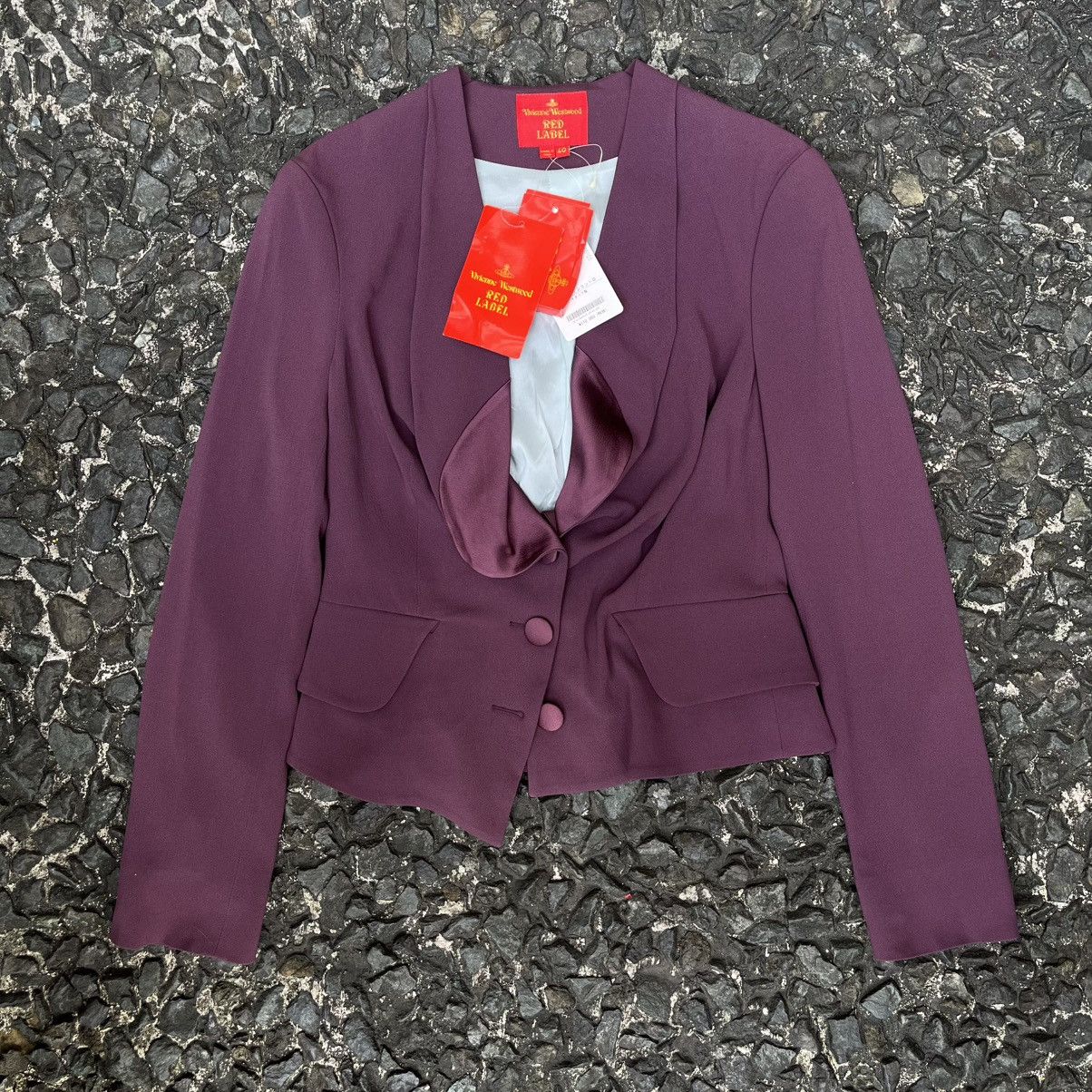Vivienne Westwood Vivienne Westwood Red Label 2013 Draped Satin-Lapel Jacket Size S / US 4 / IT 40 - 1 Thumbnail