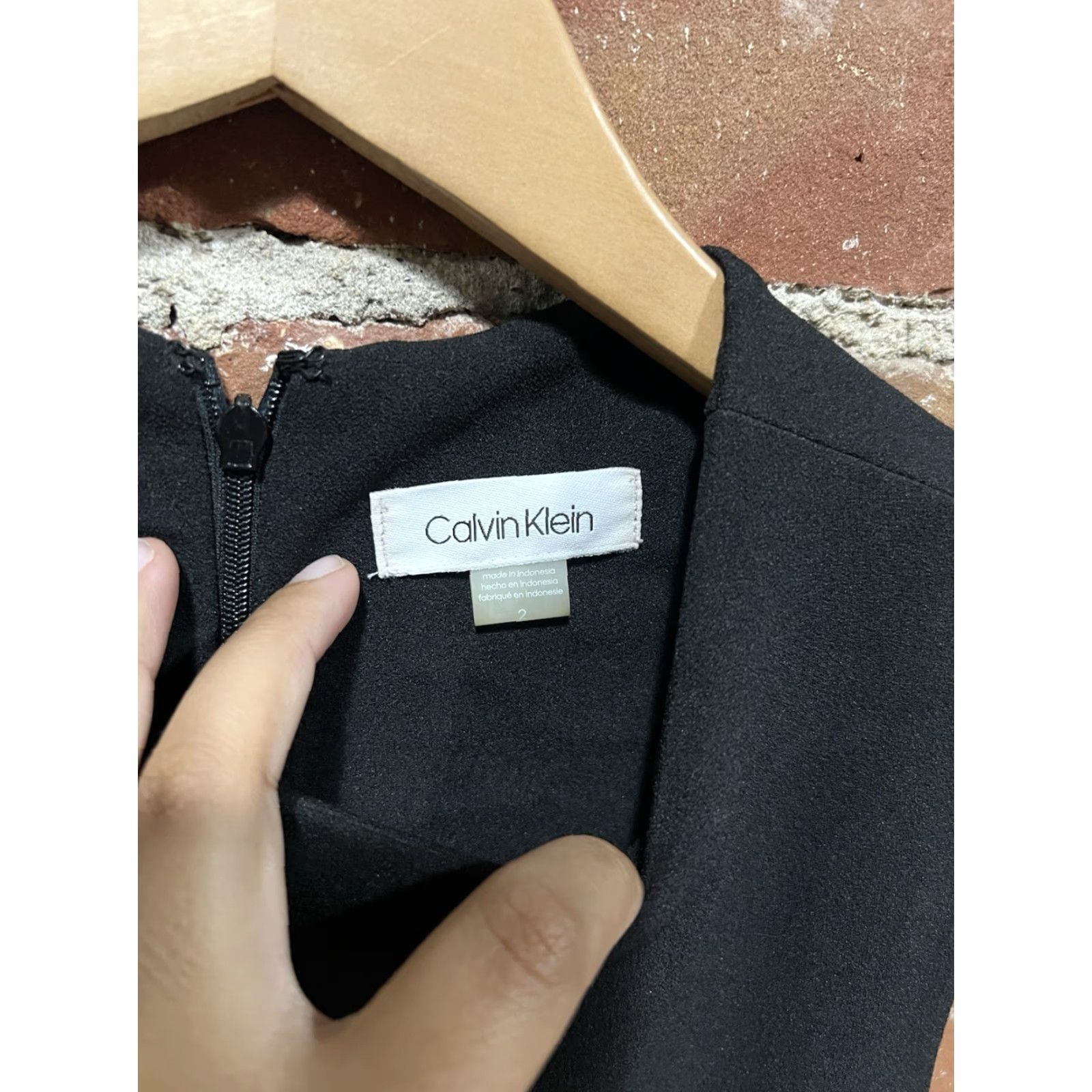 Calvin Klein Calvin Klein NWT Womens 2 Black Sleeveless Dress Career Casual Work Party/Cocktail Fit & Flare Size XS / US 0-2 / IT 36-38 - 2 Thumbnail