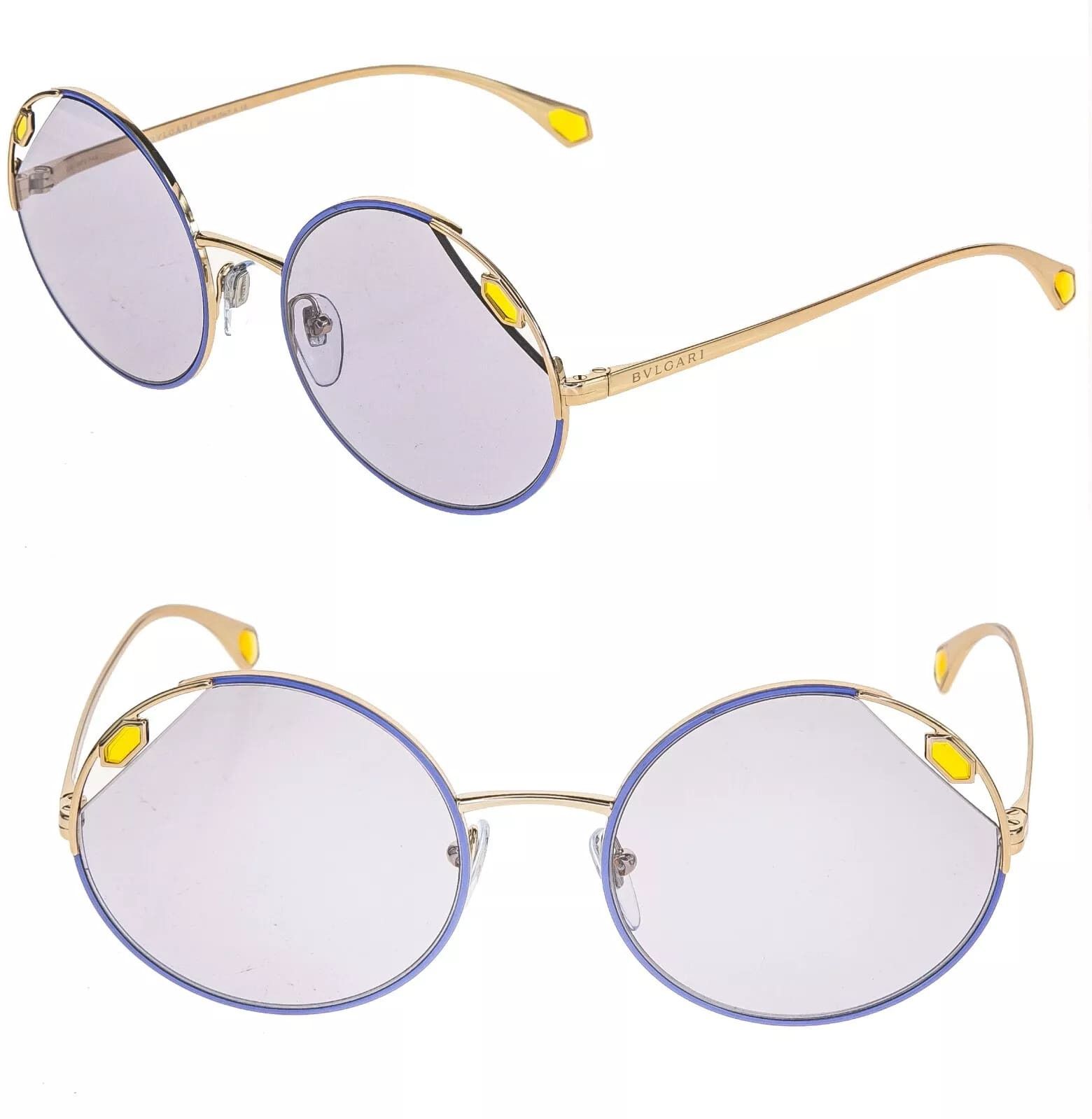 Bvlgari BVLGARI SERPENTEYES BV6159 Blue Lilac Enamel Sunglasses 6159 Size ONE SIZE - 1 Thumbnail