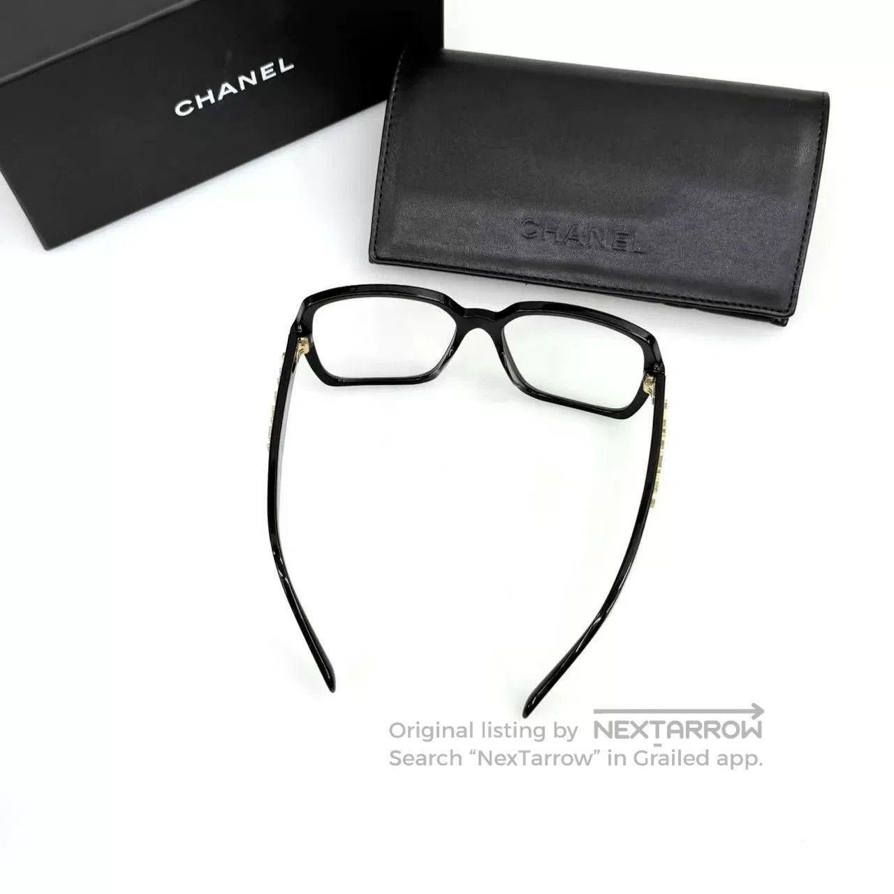 Chanel Chanel Black Gold Letter Plain Glasses. Size ONE SIZE - 3 Thumbnail