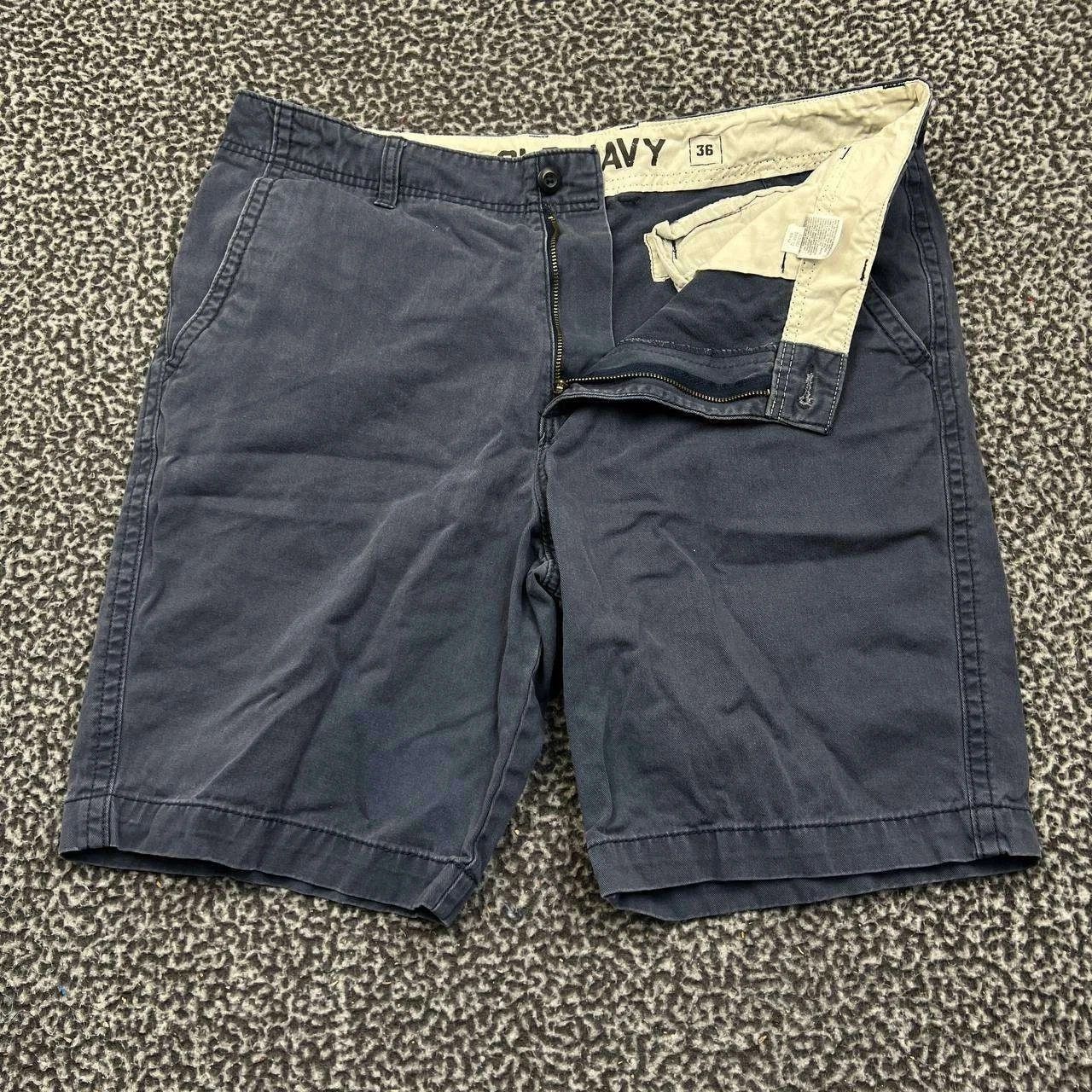 Old Navy Old Navy Shorts Men 36 Blue Chino Pockets Flat Front Cotton Size US 36 / EU 52 - 1 Thumbnail