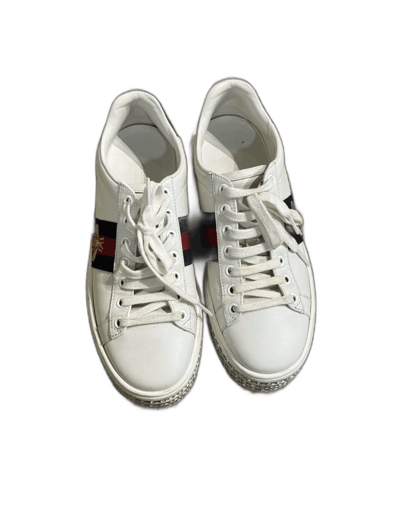 Gucci Gucci Classic White Sneakers with Crystal Sole Size US 6 / IT 36 - 1 Thumbnail