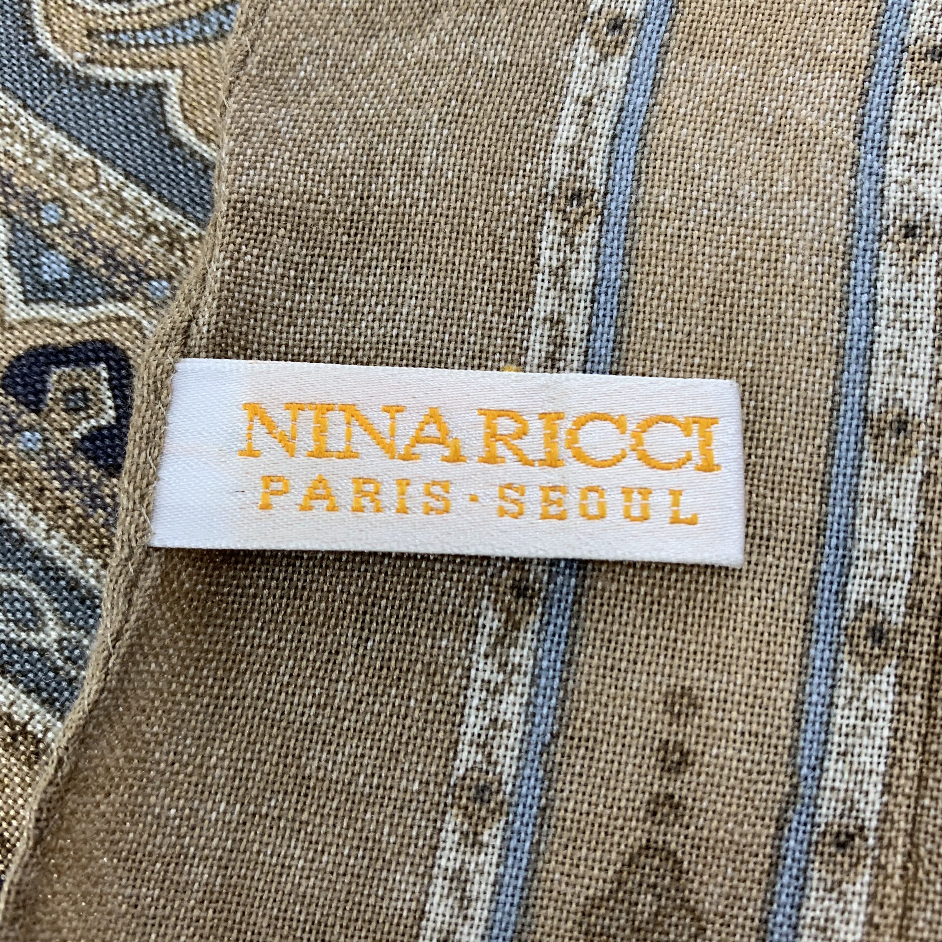 Nina Ricci Nina Ricci Scarf Silk Wool Muffler Neck Wrap Shawl BL4036 Size ONE SIZE - 4 Thumbnail