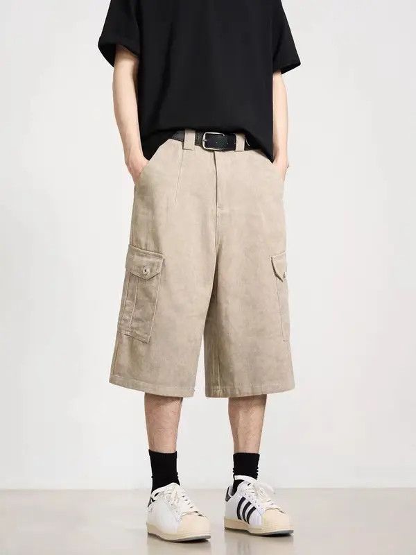 Japanese Brand VIBE Baggy cargo shorts with casual pocket design Size US 32 / EU 48 - 4 Thumbnail