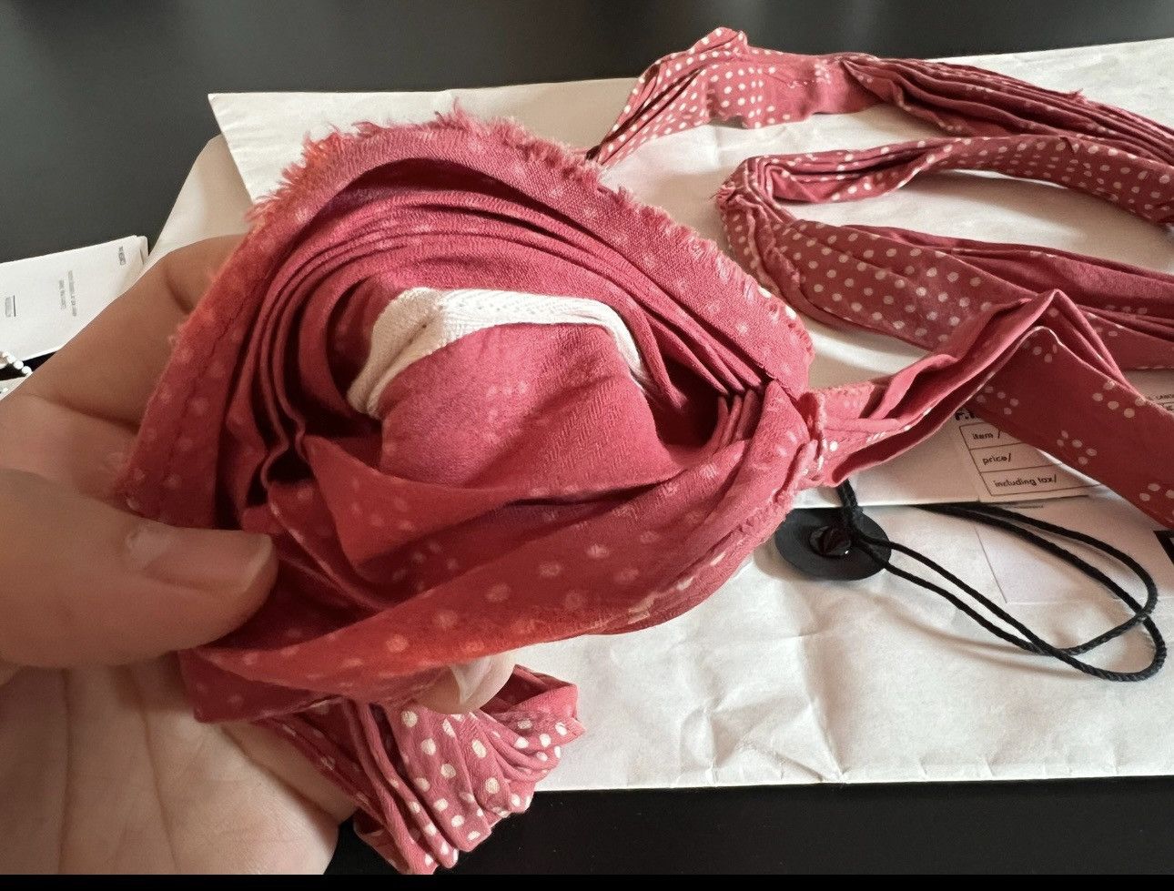 Visvim bandana belt mini herringbone red