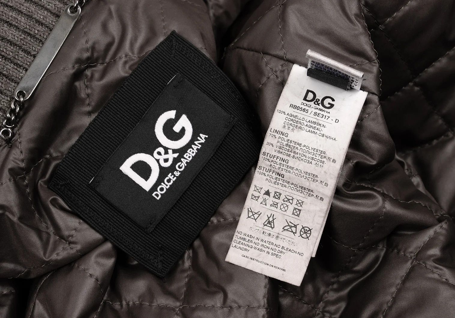 Dolce & Gabbana Pocket Design Quilted Lining Lambskin Leather Blouson Brown Size US S / EU 44-46 / 1 - 17 Thumbnail
