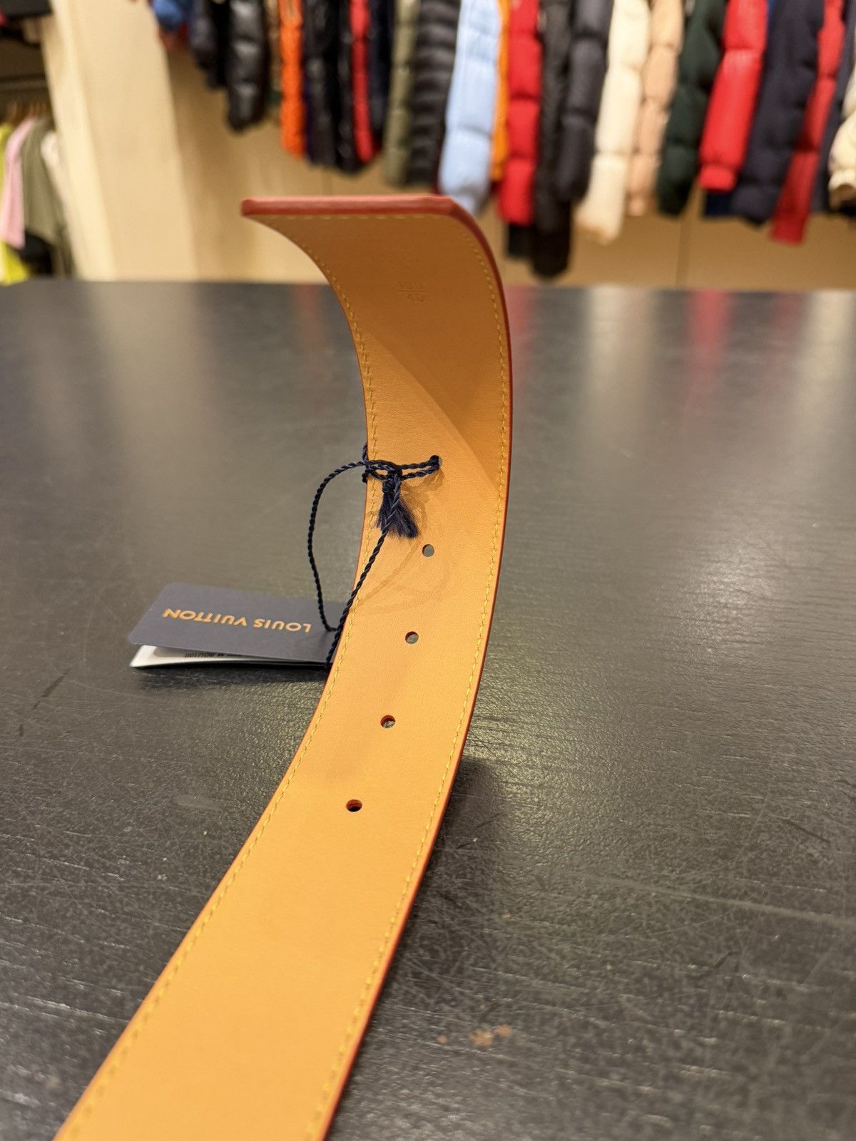 Louis Vuitton Louis Vuitton Monogram Belt - Gold/Red Size 40 - 8 Thumbnail