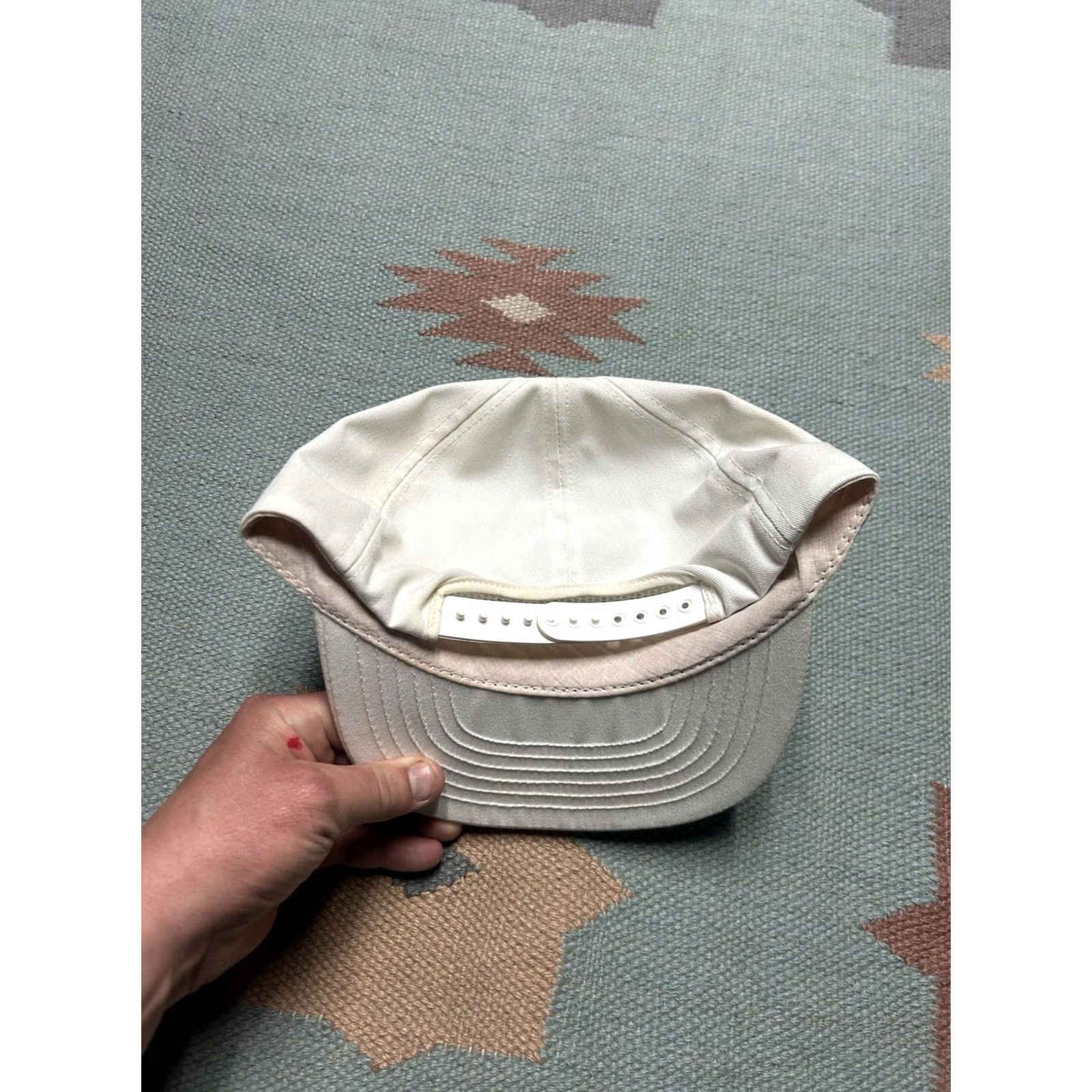 Vintage VINTAGE Snapback Hat Cap USA Ag census farm feed made in USA Men Adjustable White 80s 90s Size ONE SIZE - 4 Thumbnail