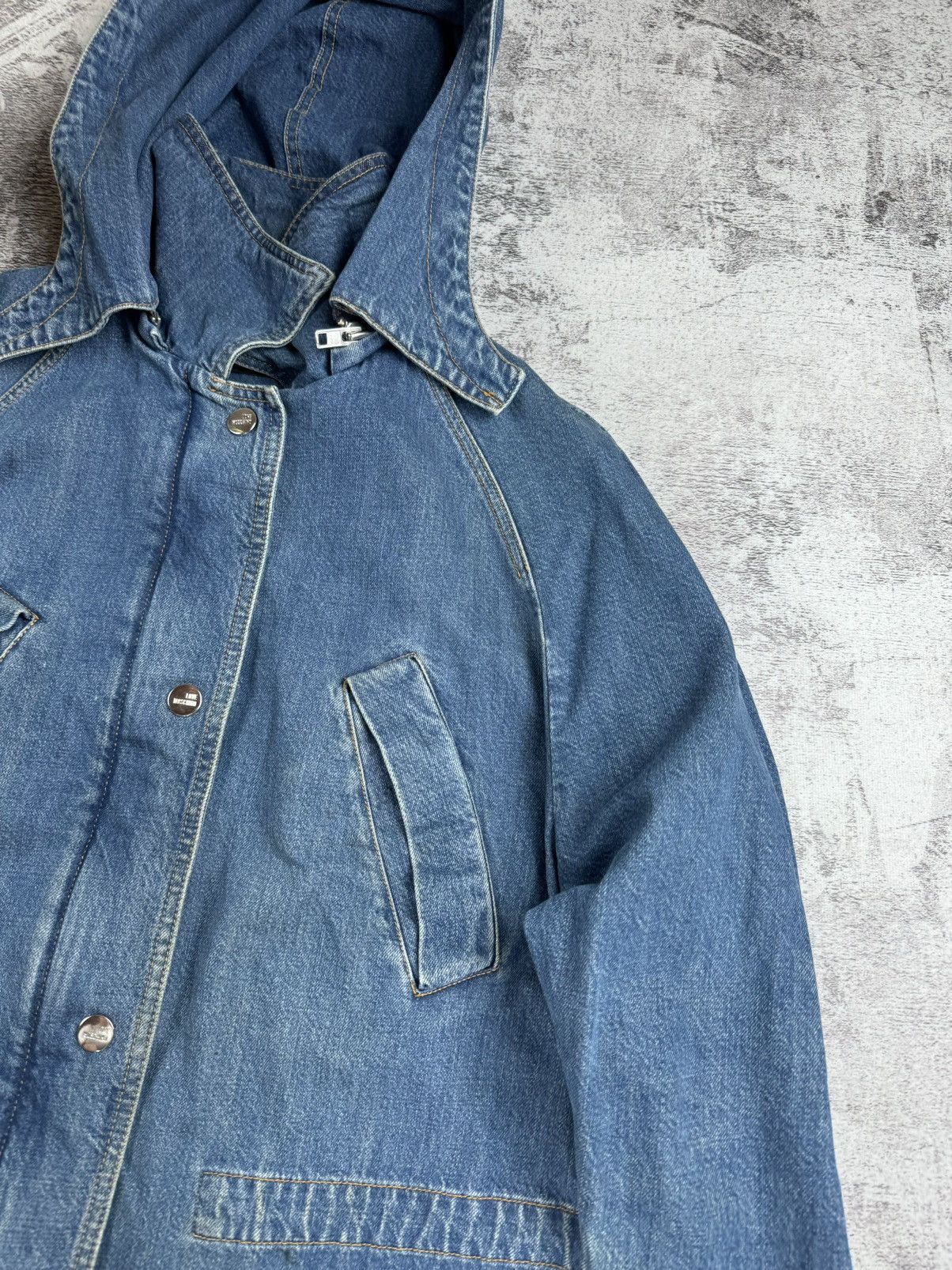 Love Moschino Moschino Made in Italy Denim Jeans Trench Coat Jacket Size S / US 4 / IT 40 - 7 Thumbnail