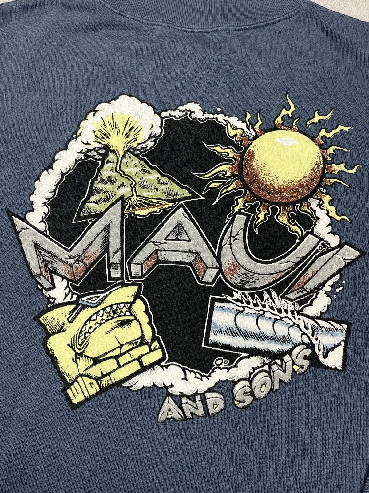Maui and Sons × Vintage Vintage Maui and Sons Sweatshirt Blue Surf Style USA Size US XL / EU 56 / 4 - 5 Thumbnail