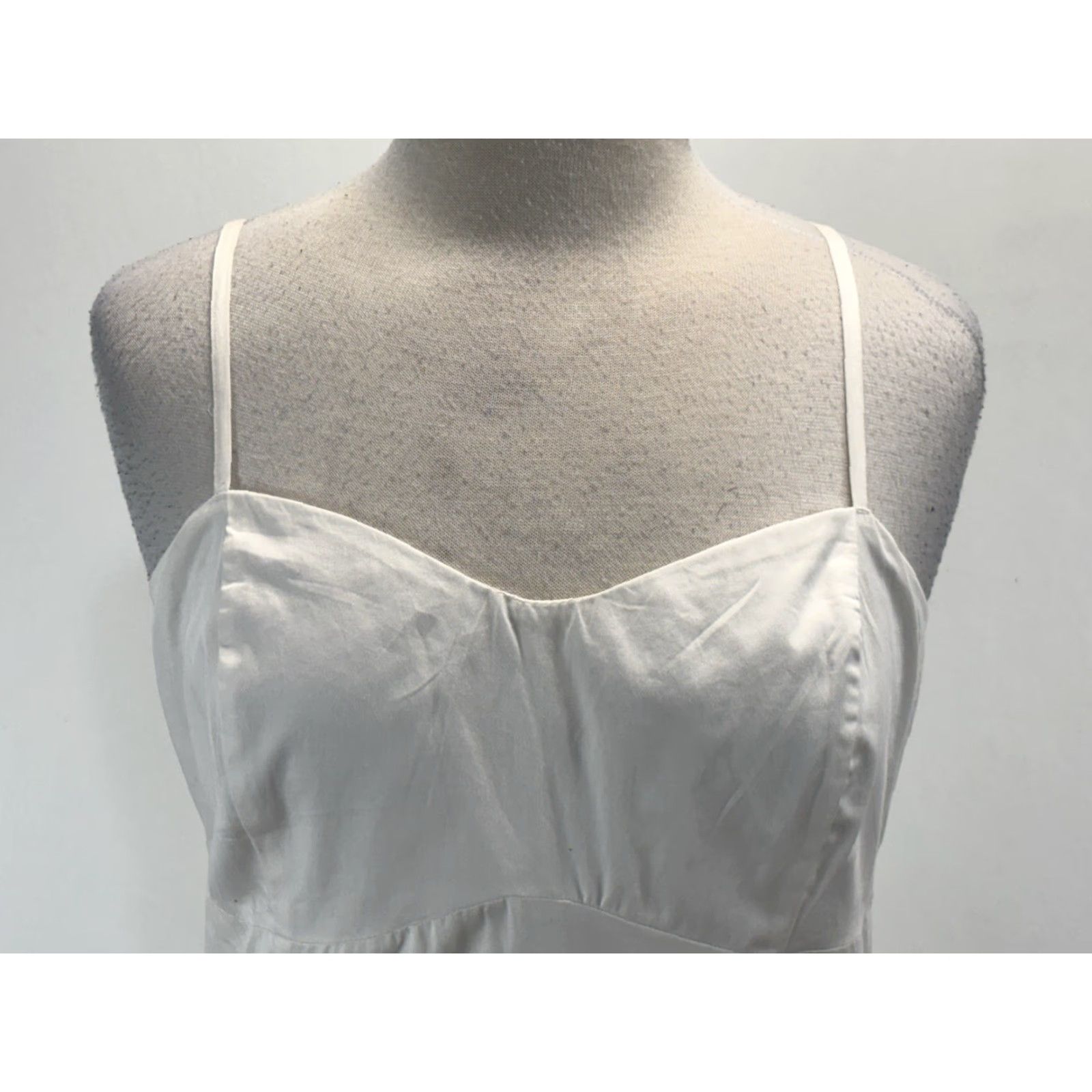 Abercrombie & Fitch Abercrombie Maxi Dress Women’s L White Dipped Waist Open Back Beach Flowy Size L / US 10 / IT 46 - 5 Thumbnail