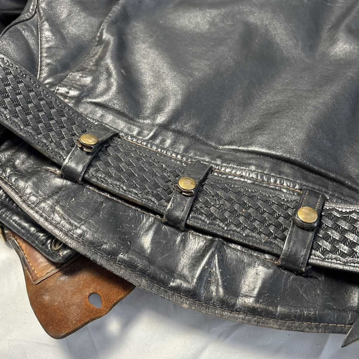 Other Vintage Langlitz Columbia Motorcycle Leather Jacket w/Belt Size US M / EU 48-50 / 2 - 19 Thumbnail