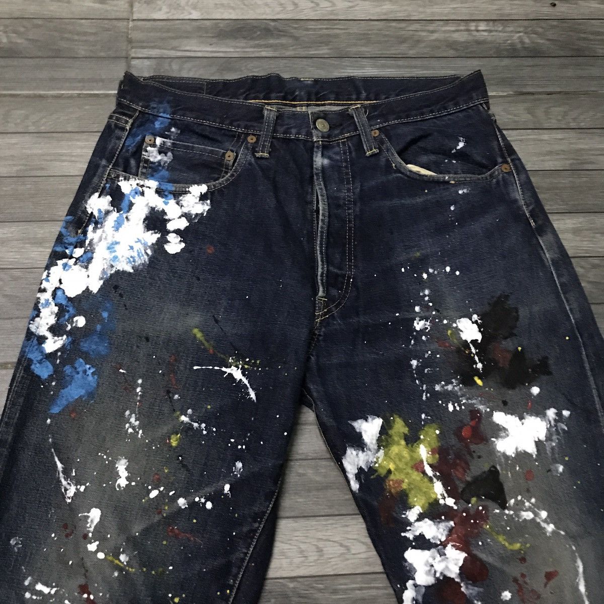 Japanese Brand × Vintage Vintage Gowest selvedge jeans like junya watanabe painter Size US 33 - 2 Thumbnail