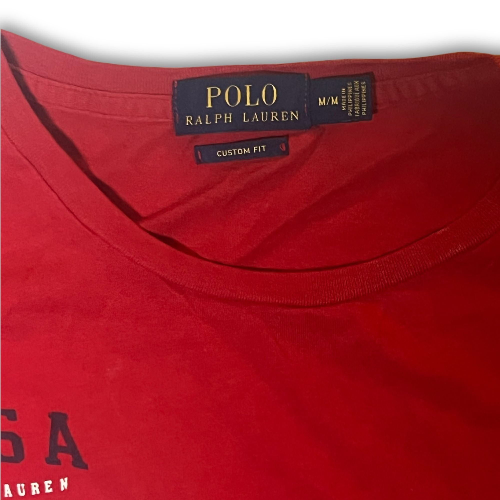 Ralph Lauren Polo Ralph Lauren USA Flag Big Pony Red T-Shirt M Custom Fit Size US M / EU 48-50 / 2 - 6 Thumbnail