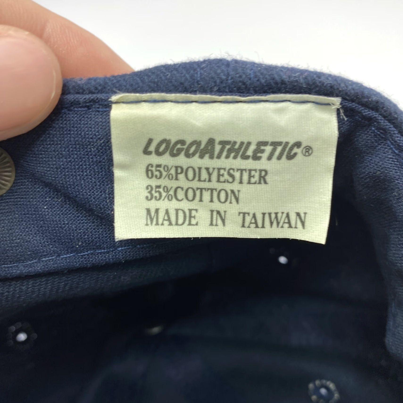 Logo Athletic VINTAGE 80s 90s Logo Athletic NFL Houston Texans Adjustable Hat Cap Navy Blue Twill Retro Sports Mens Size ONE SIZE - 6 Thumbnail