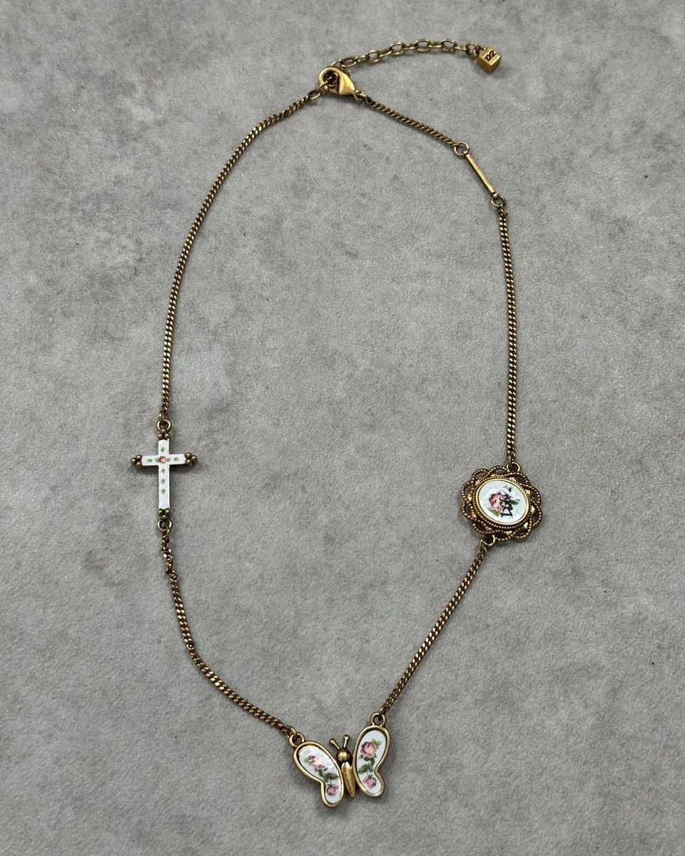 Dsquared2 Dsquared2 Gold Metal Multi-Charm Cross Necklace Size ONE SIZE - 1 Thumbnail