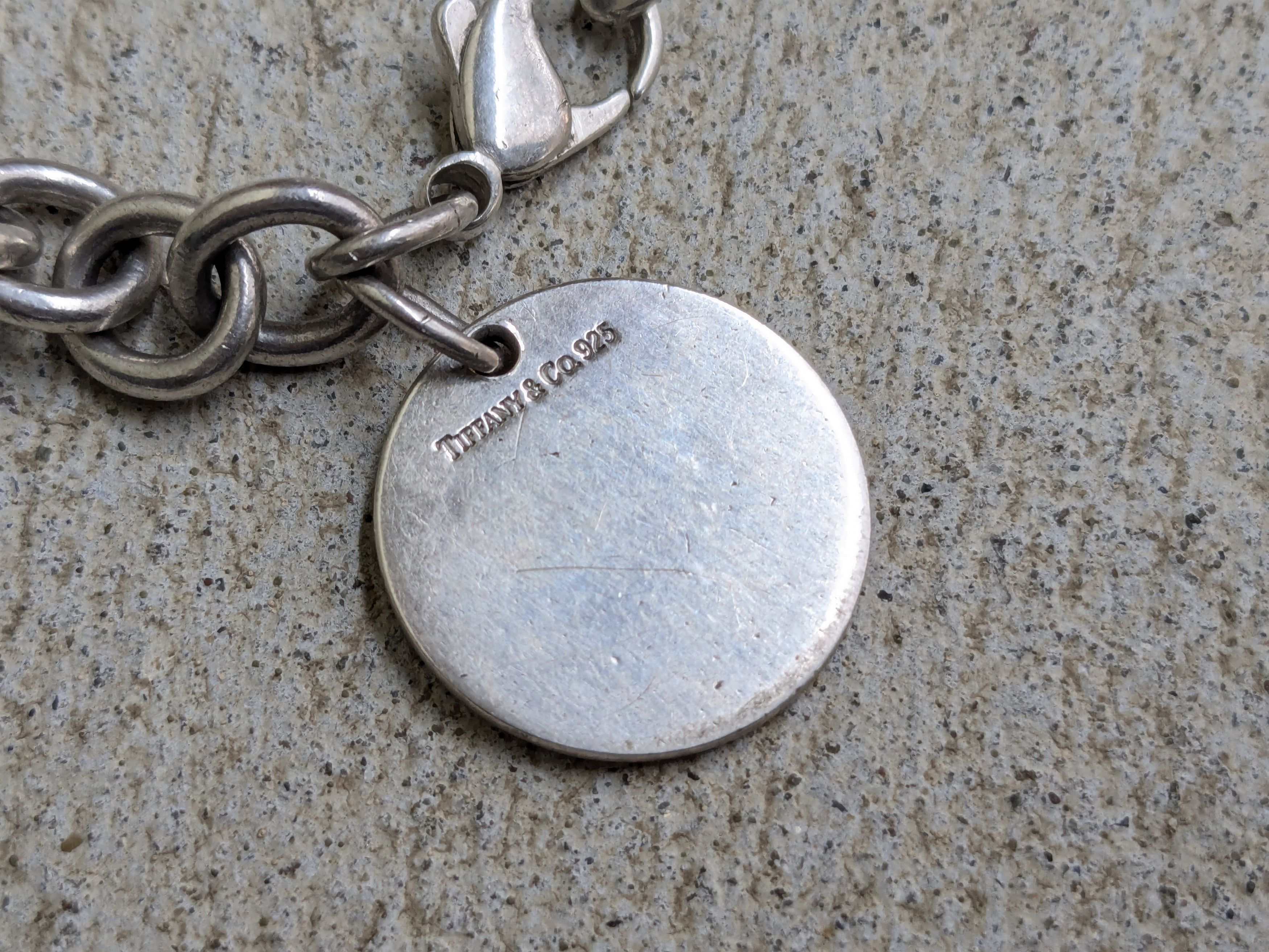 Tiffany & Co. Tiffany & Co Sterling Silver ID Bracelet Charm Rolo Round Size ONE SIZE - 3 Thumbnail