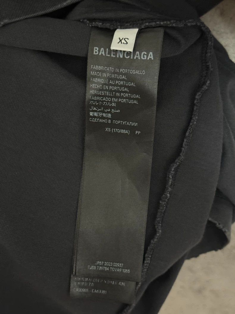 Balenciaga Balenciaga SS24 Tape Made Old Black Short Sleeve T-Shirt Size US XS / EU 42 / 0 - 4 Thumbnail