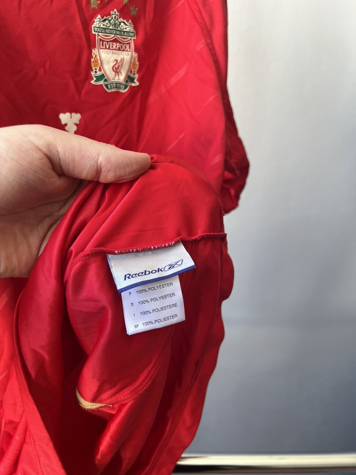 Reebok 2005/06 LIVERPOOL FC #8 GERRARD HOME SOCCER JERSEY SHIRT M-L Size US L / EU 52-54 / 3 - 14 Thumbnail
