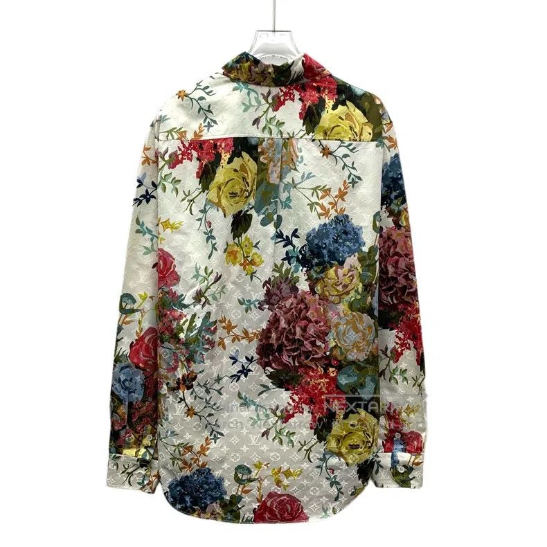 Louis Vuitton Louis Vuitton Color-block floral logo full-print silk lape Size US M / EU 48-50 / 2 - 2 Thumbnail