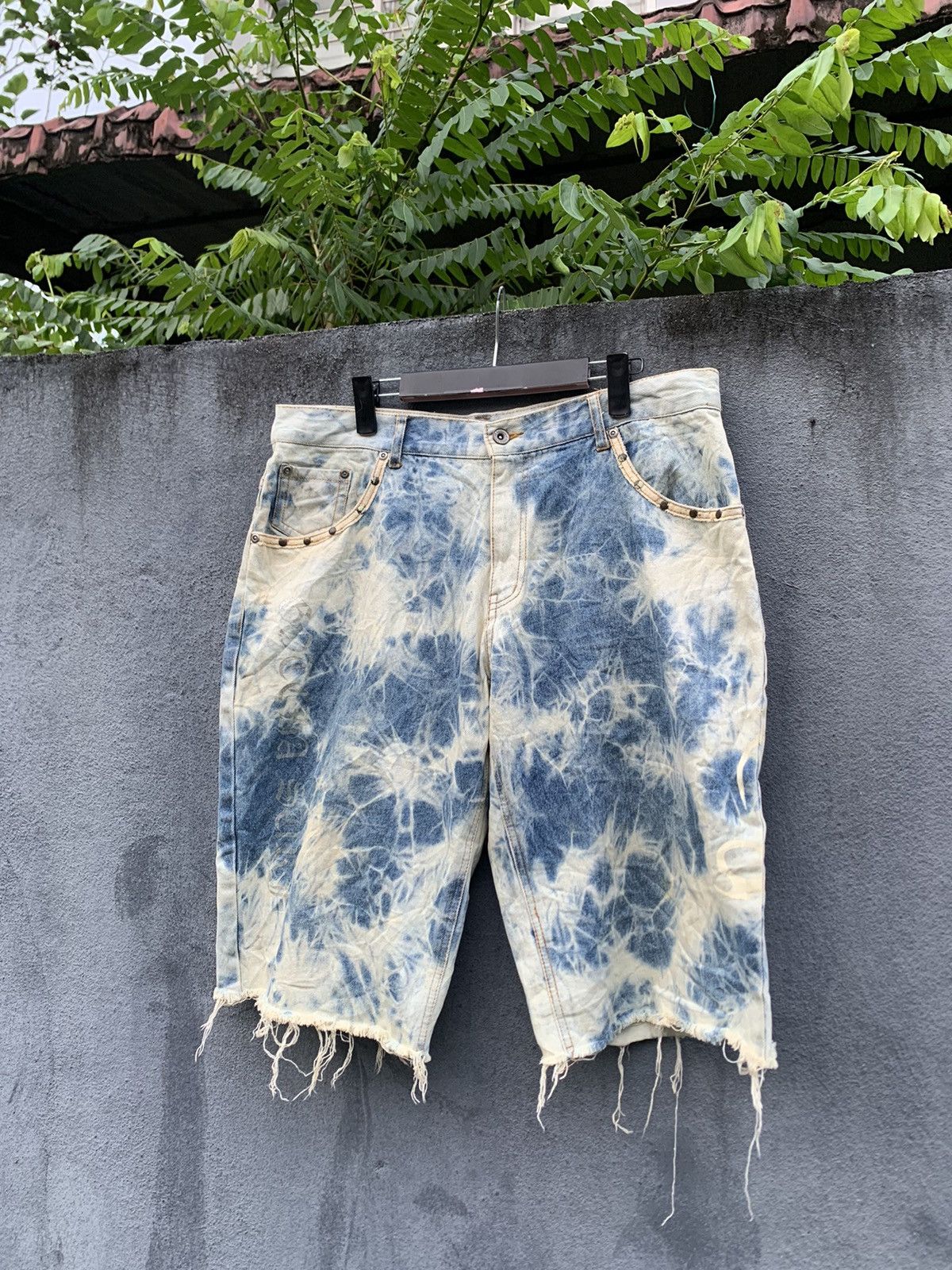 Vintage 👹VINTAGE THRASHED GOTCHA DENIM SHORTS Size US 34 / EU 50 - 2 Thumbnail