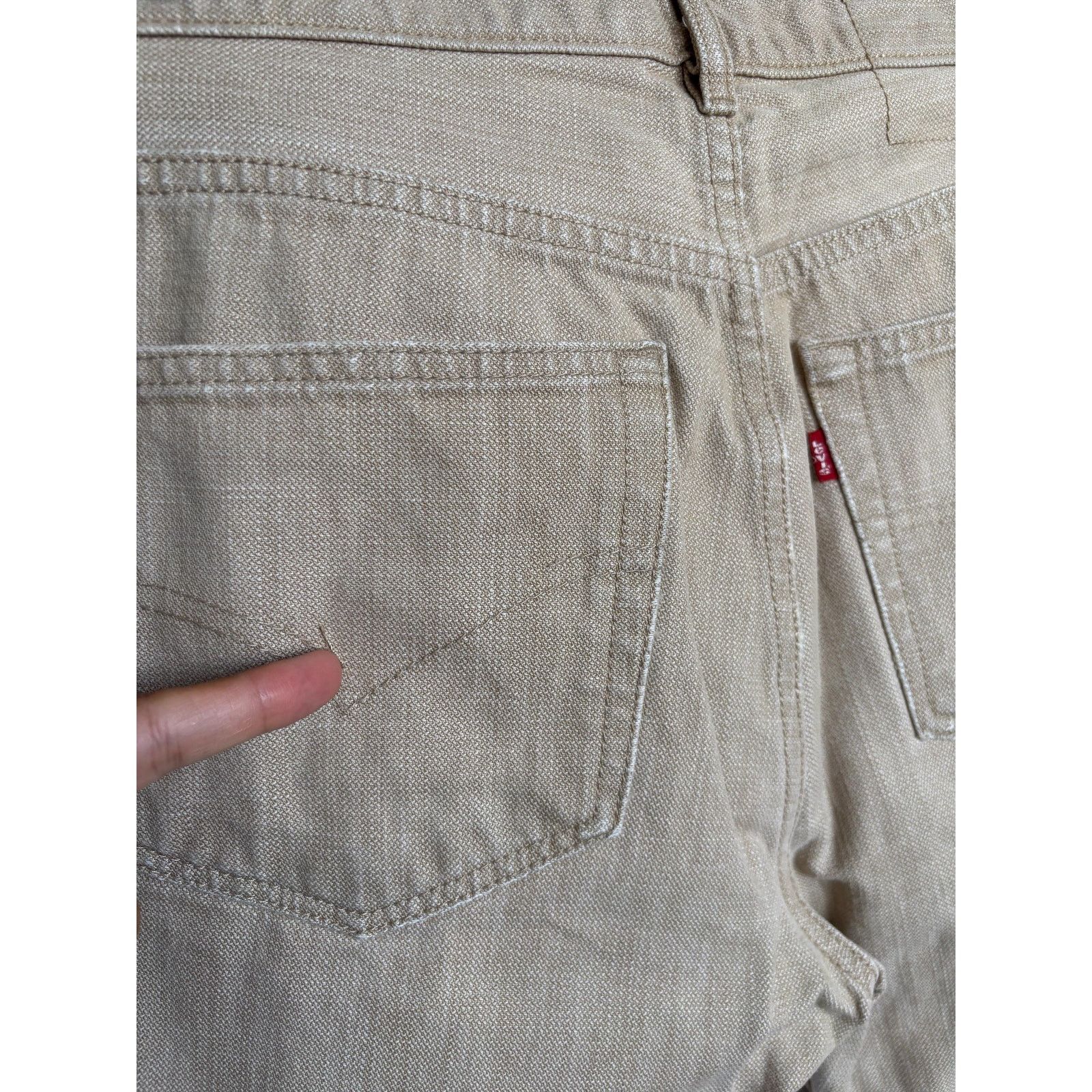 Levi's × Levi's Vintage Clothing × Vintage Levi’s 501 USA W34 L32 Beige 90s Button Fly 100% Cotton Jean Size US 34 / EU 50 - 8 Thumbnail
