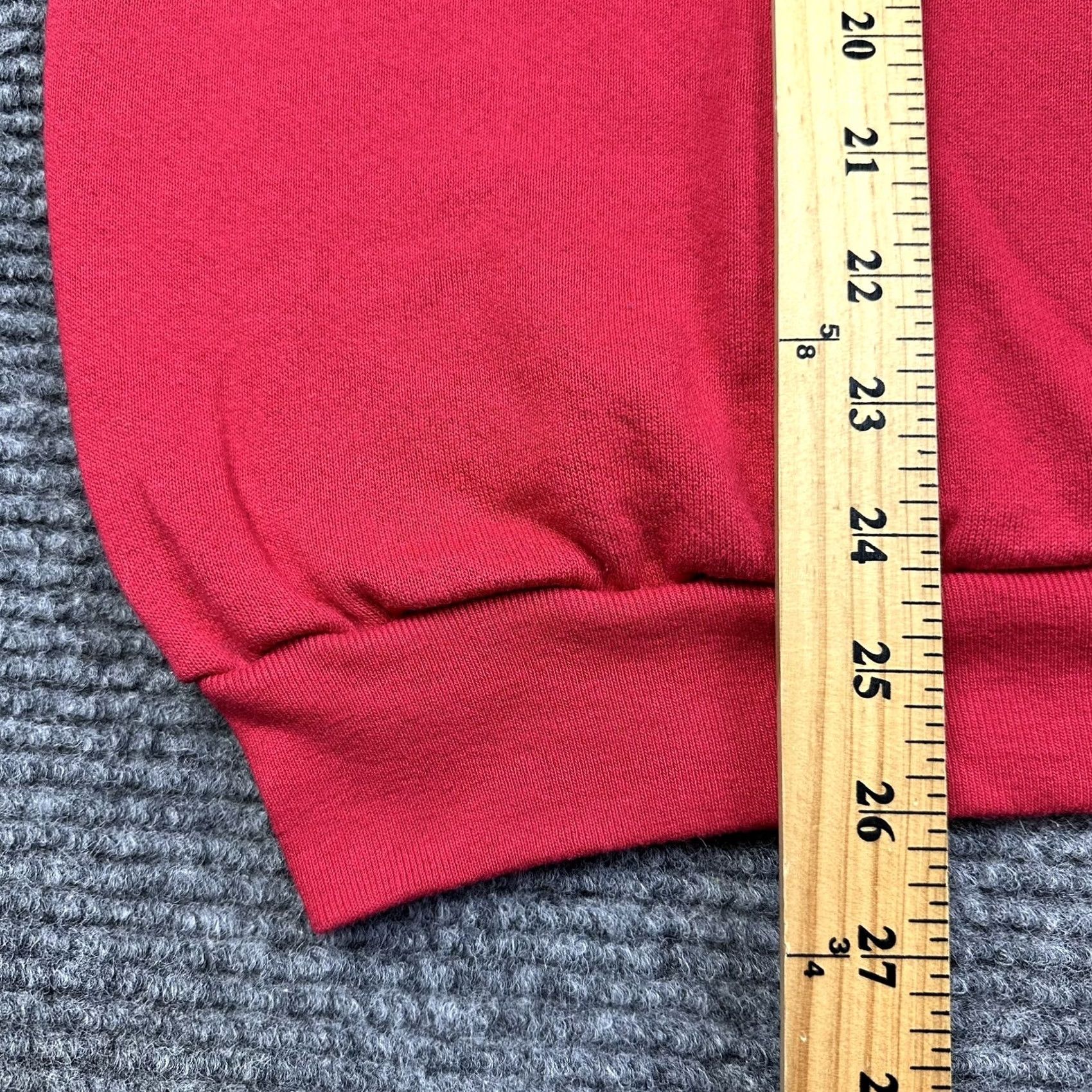Fruit Of The Loom VINTAGE Fruit of the Loom Red Raglan Crewneck Sweatshirt XL Unisex Adults 90s Sweatshirt 50/50 Made USA Size US XL / EU 56 / 4 - 5 Thumbnail