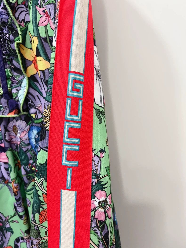 Gucci Gucci Floral pattern hooded sweatshirt sports dress 2504-Ne Size XS / US 0-2 / IT 36-38 - 5 Thumbnail