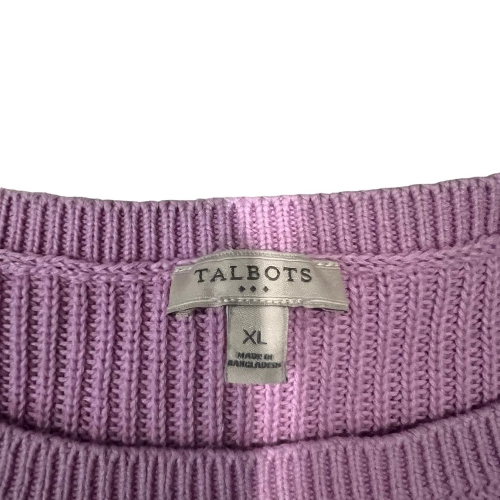 Talbots Talbots Sweater Womens XL Lavender Purple Ribbed Knit Size XL / US 12-14 / IT 48-50 - 3 Thumbnail