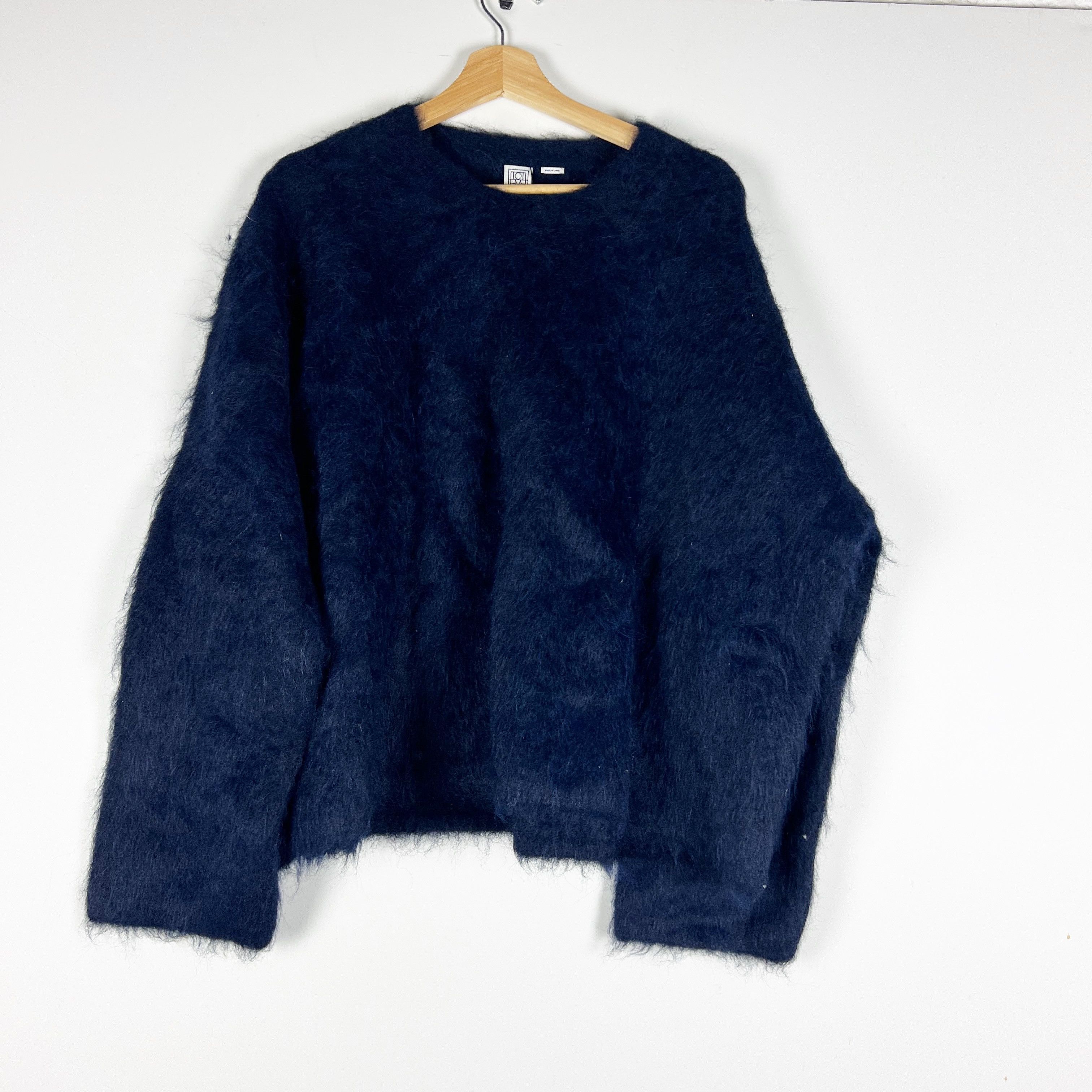 NEW Toteme Boxy Alpaca Fuzzy Knit Stretch