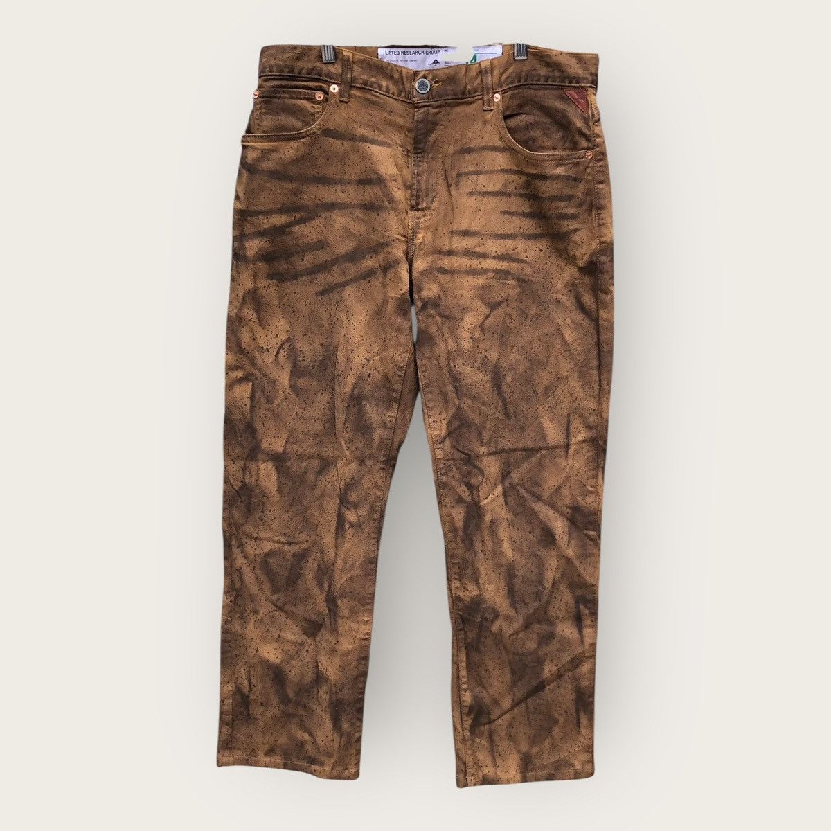 JNCO LRG Mudwash Painted Pants Grunge Fashion Straight Leg Size US 34 / EU 50 - 1 Thumbnail