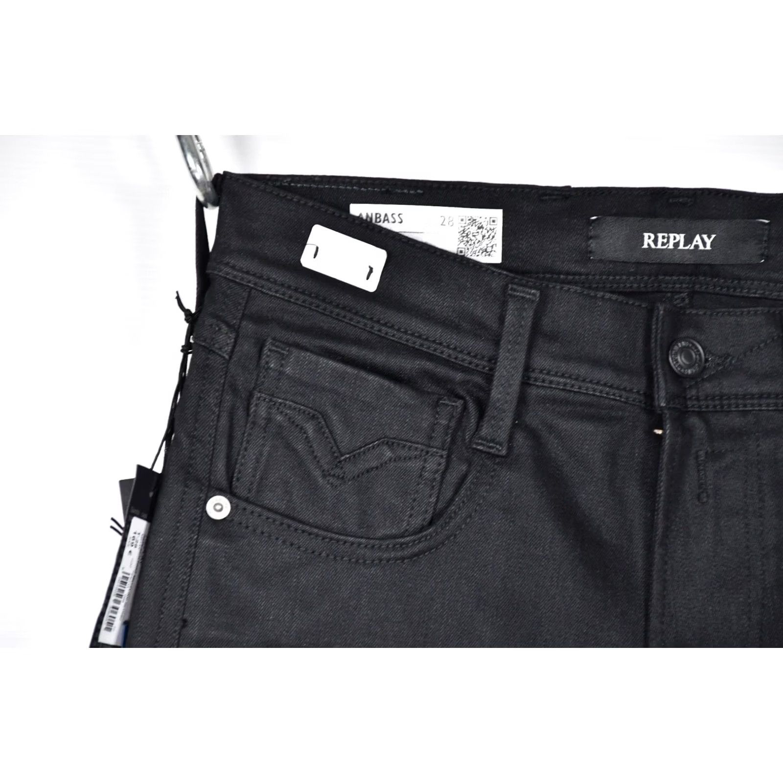 Replay Replay Hyperflex Anbass Black Stretch Denim Skinny Jeans Men W28 L32 Slim Casual Modern Retail Size US 28 / EU 44 - 4 Thumbnail