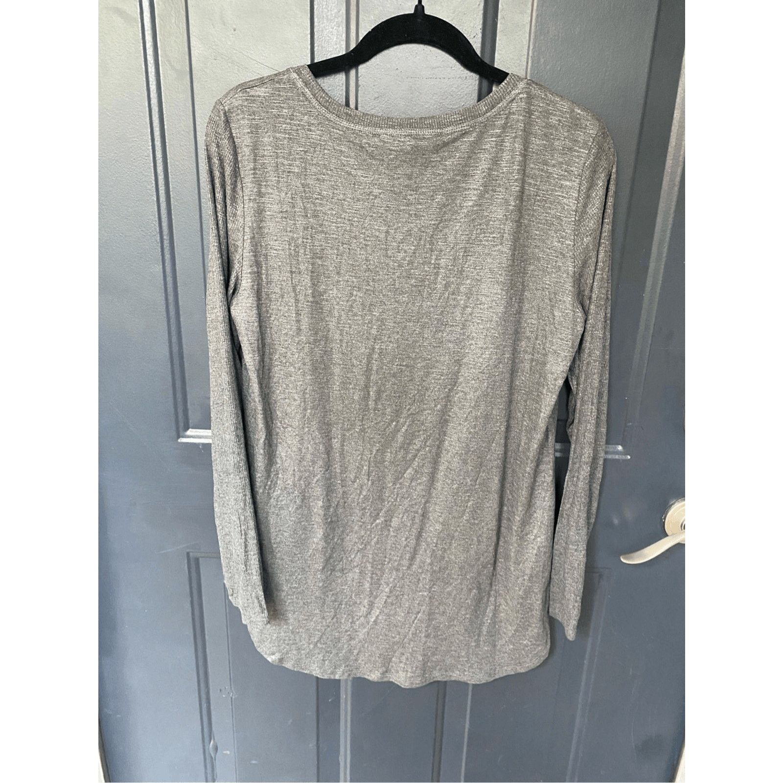 White House Black Market WHBM NWT Long Sleeve Legging Tee Gray Sz Medium, MP $66 Size M / US 6-8 / IT 42-44 - 8 Thumbnail