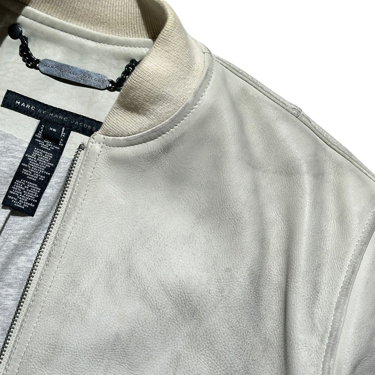 Marc Jacobs × Marc by Marc Jacobs Lambskin leather distressed effect bomber Size US XS / EU 42 / 0 - 2 Thumbnail