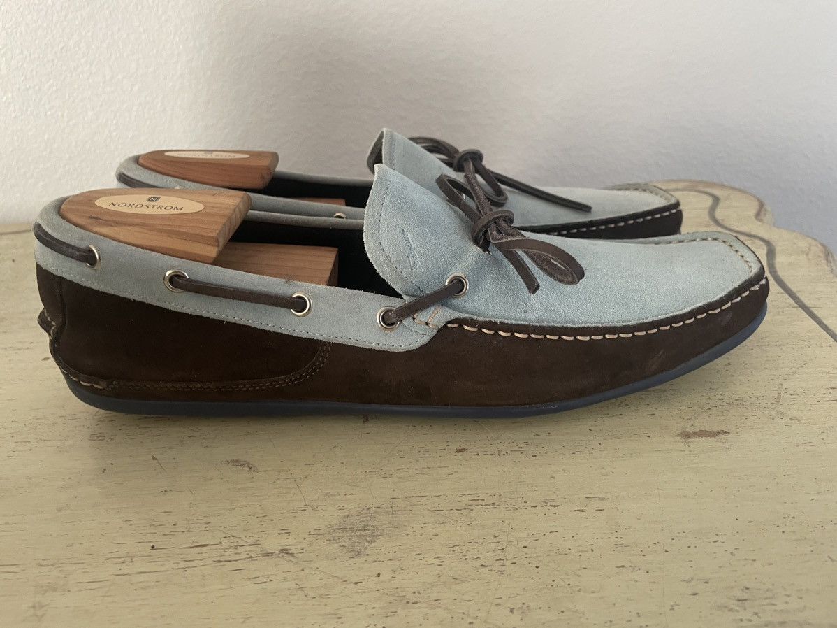 Salvatore Ferragamo Suede Colorblock Boat Shoe Size US 10 / EU 43 - 5 Thumbnail